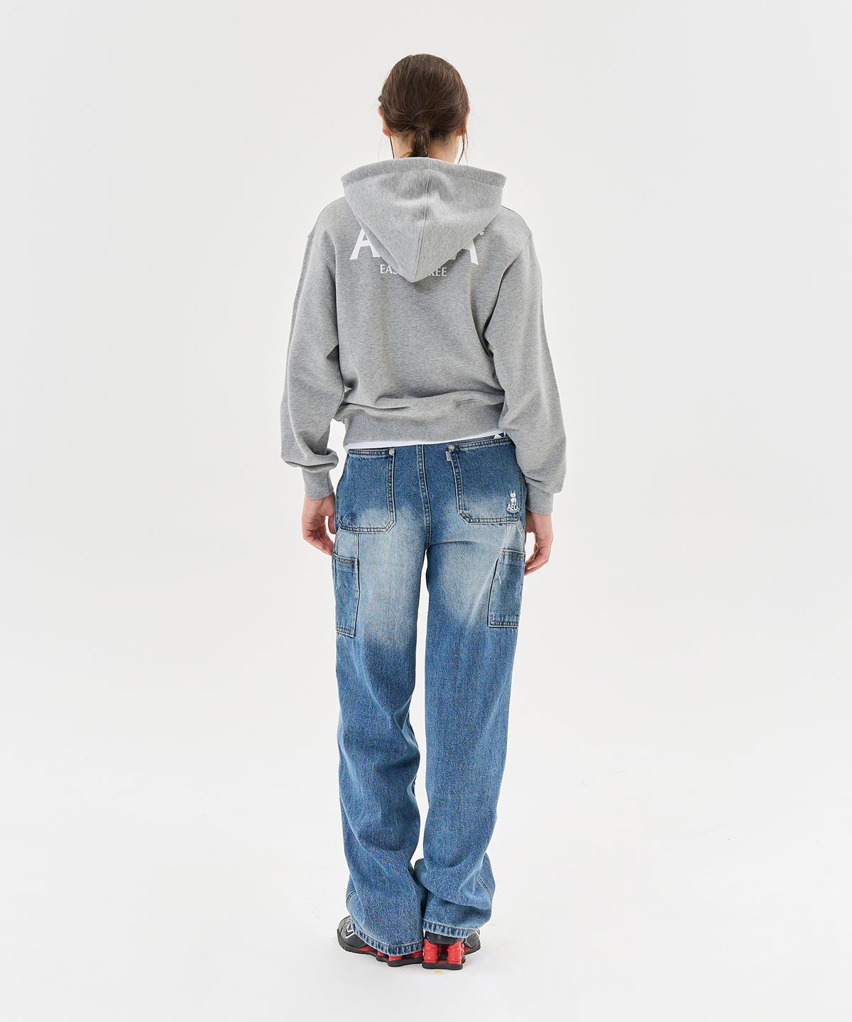 에이카화이트(AECA) AECA SIGNATURE ZIP UP HOODIE-GREY
