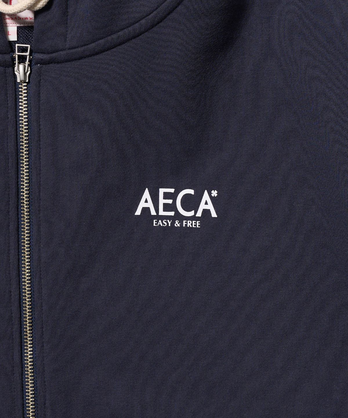 에이카화이트(AECA) AECA SIGNATURE ZIP UP HOODIE-NAVY