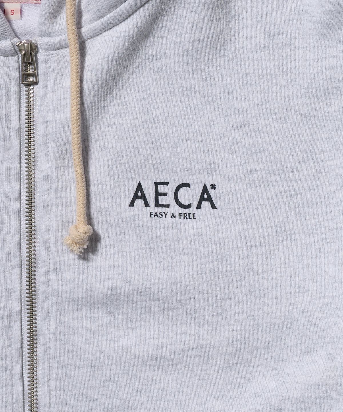 에이카화이트(AECA) AECA SIGNATURE ZIP UP HOODIE-LIGHT GREY