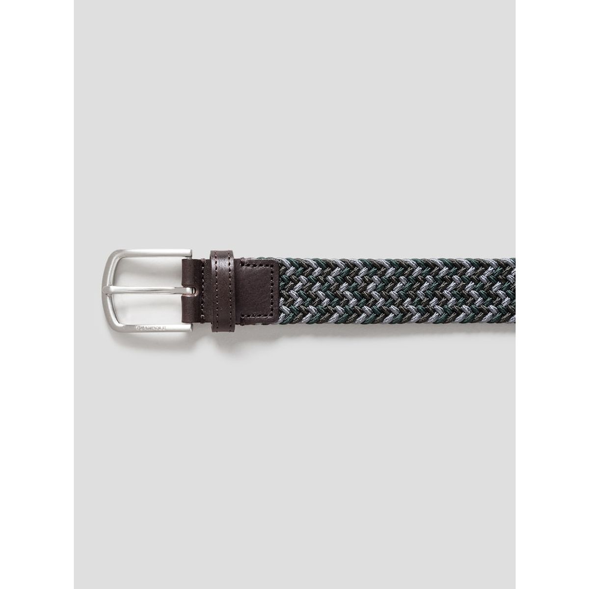 빈폴 액세서리(BEANPOLE ACCESSORY) 엘라스틱 사각 버클 벨트  브라운