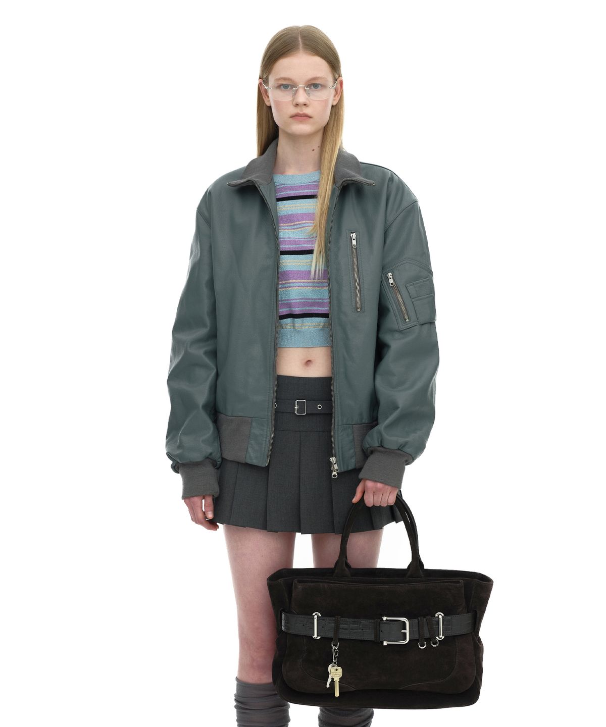 오소이(OSOI) TOTE BROCLE [SUEDE MOCHA COMBI]