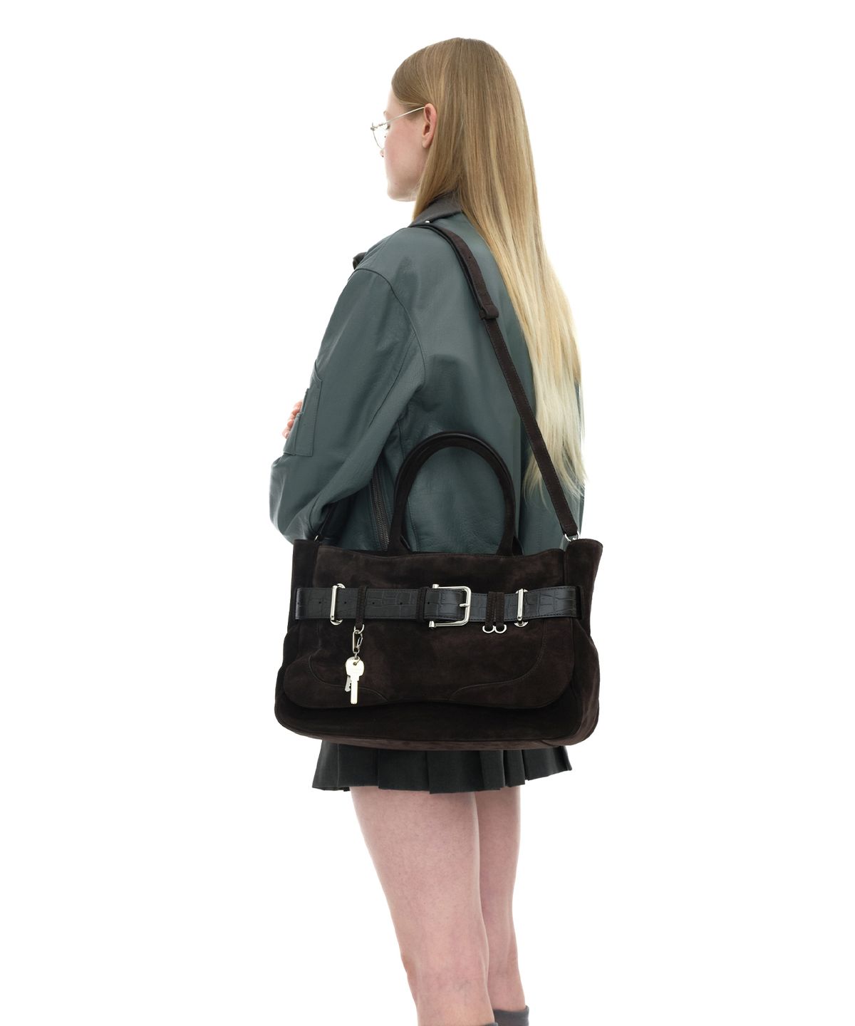 오소이(OSOI) TOTE BROCLE [SUEDE MOCHA COMBI]