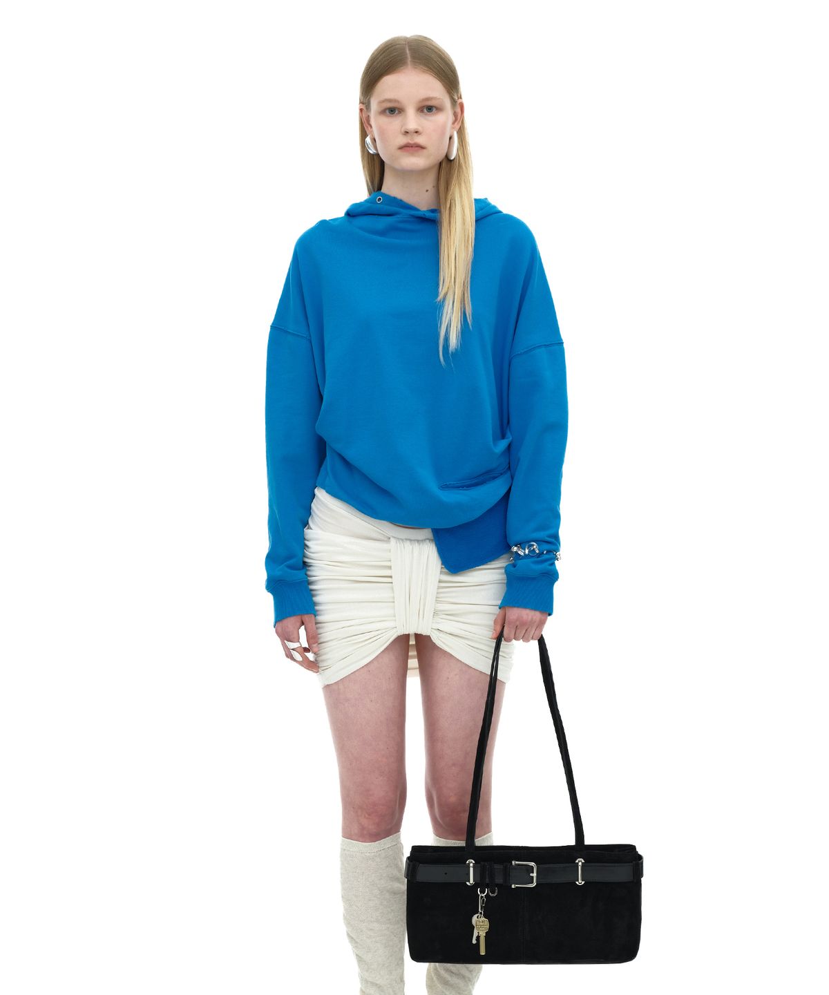 오소이(OSOI) SHOULDER BROCLE [SUEDE BLACK COMBI]