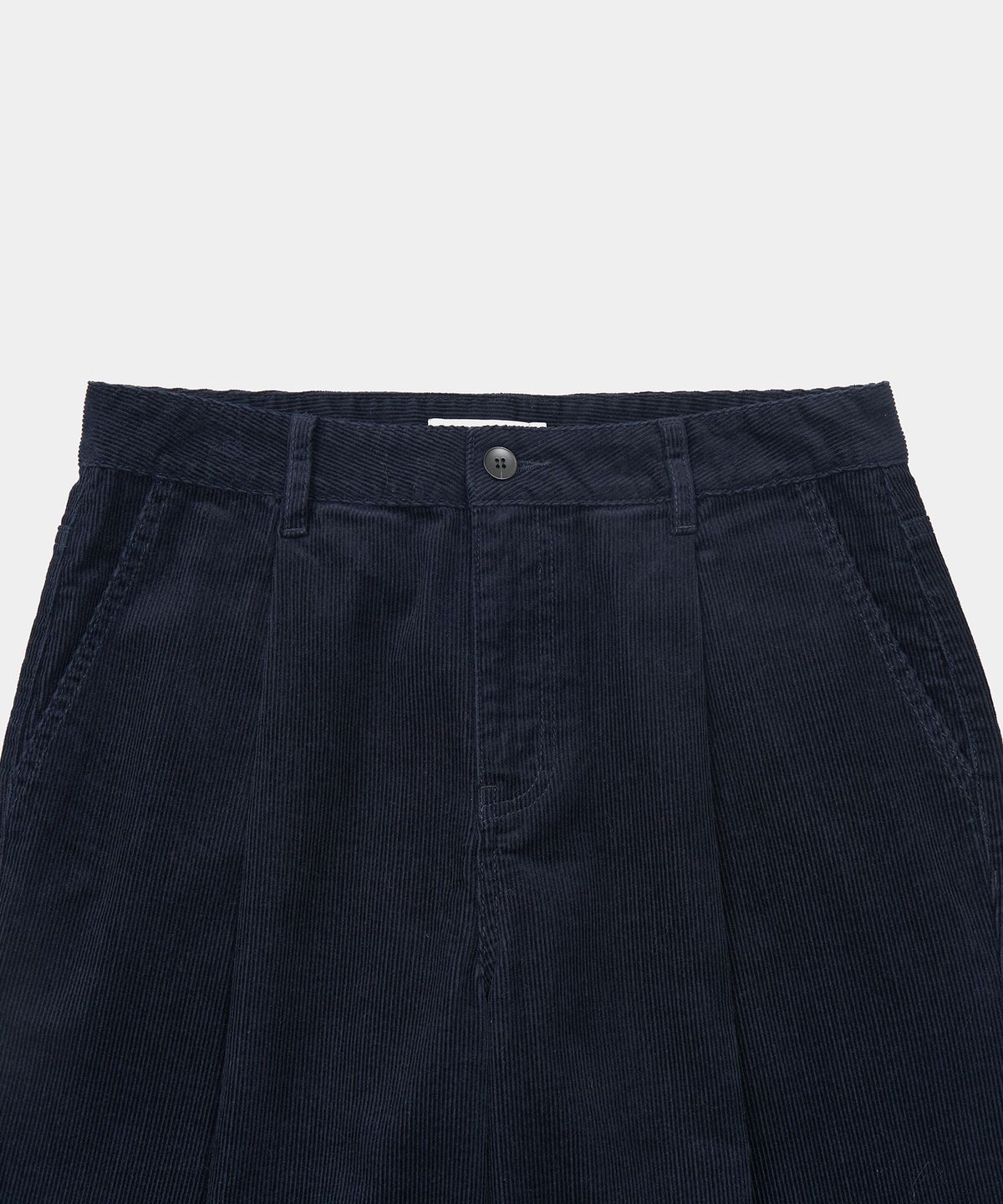엑스컨테이너(EXCONTAINER) 원턱 와이드 코듀로이 팬츠 (NAVY)