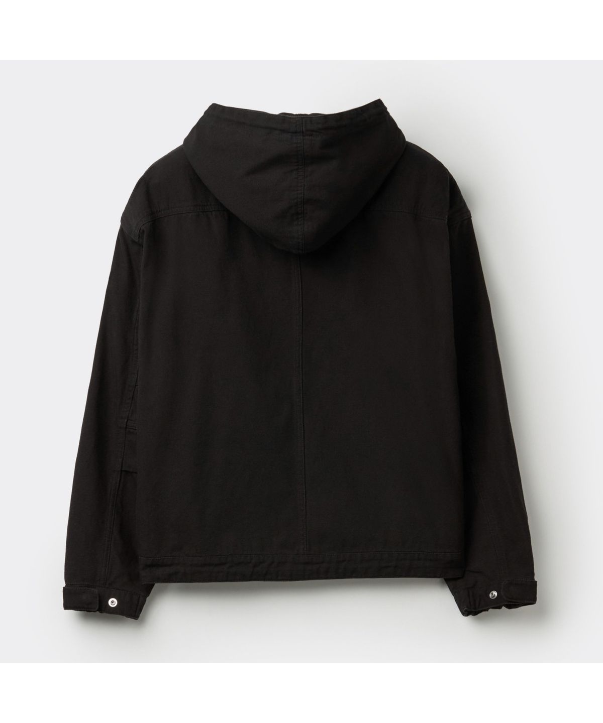 커스텀멜로우(CUSTOMELLOW) [BISCO SMITH] Black Cotton Hood Zip Jacket CWUAW25911BKX