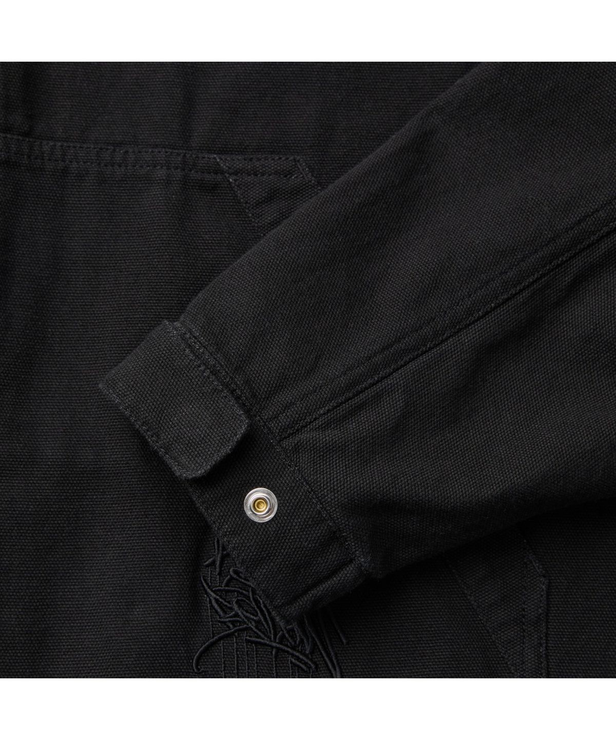 커스텀멜로우(CUSTOMELLOW) [BISCO SMITH] Black Cotton Hood Zip Jacket CWUAW25911BKX