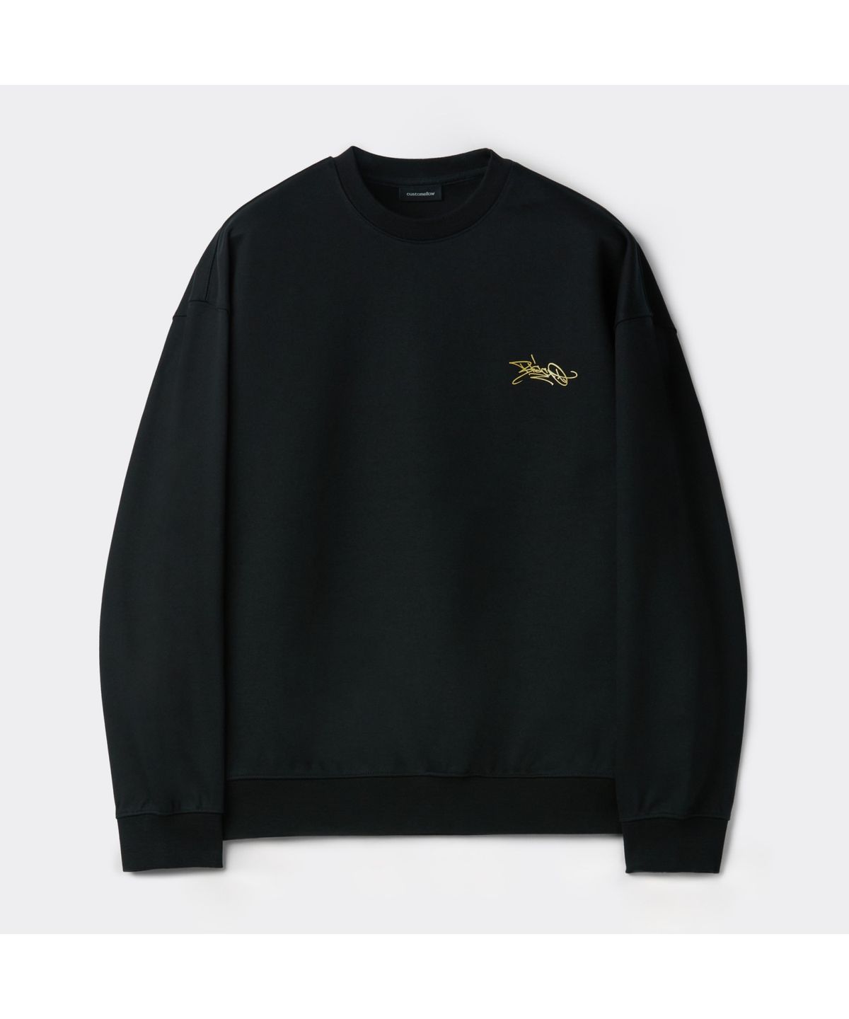 커스텀멜로우(CUSTOMELLOW) [BISCO SMITH] Black Graphic Sweatshirt CWTAW25917BKX