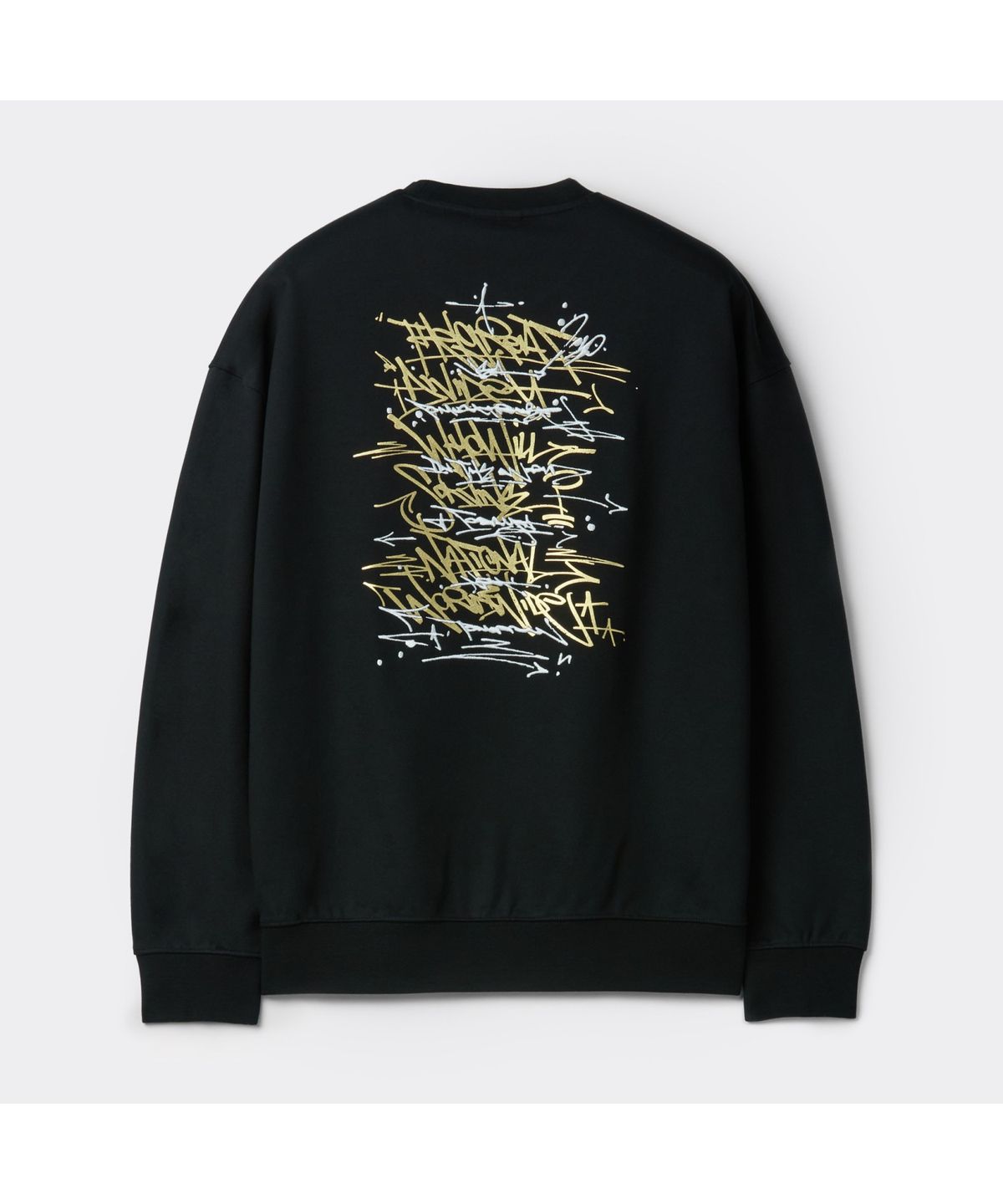 커스텀멜로우(CUSTOMELLOW) [BISCO SMITH] Black Graphic Sweatshirt CWTAW25917BKX