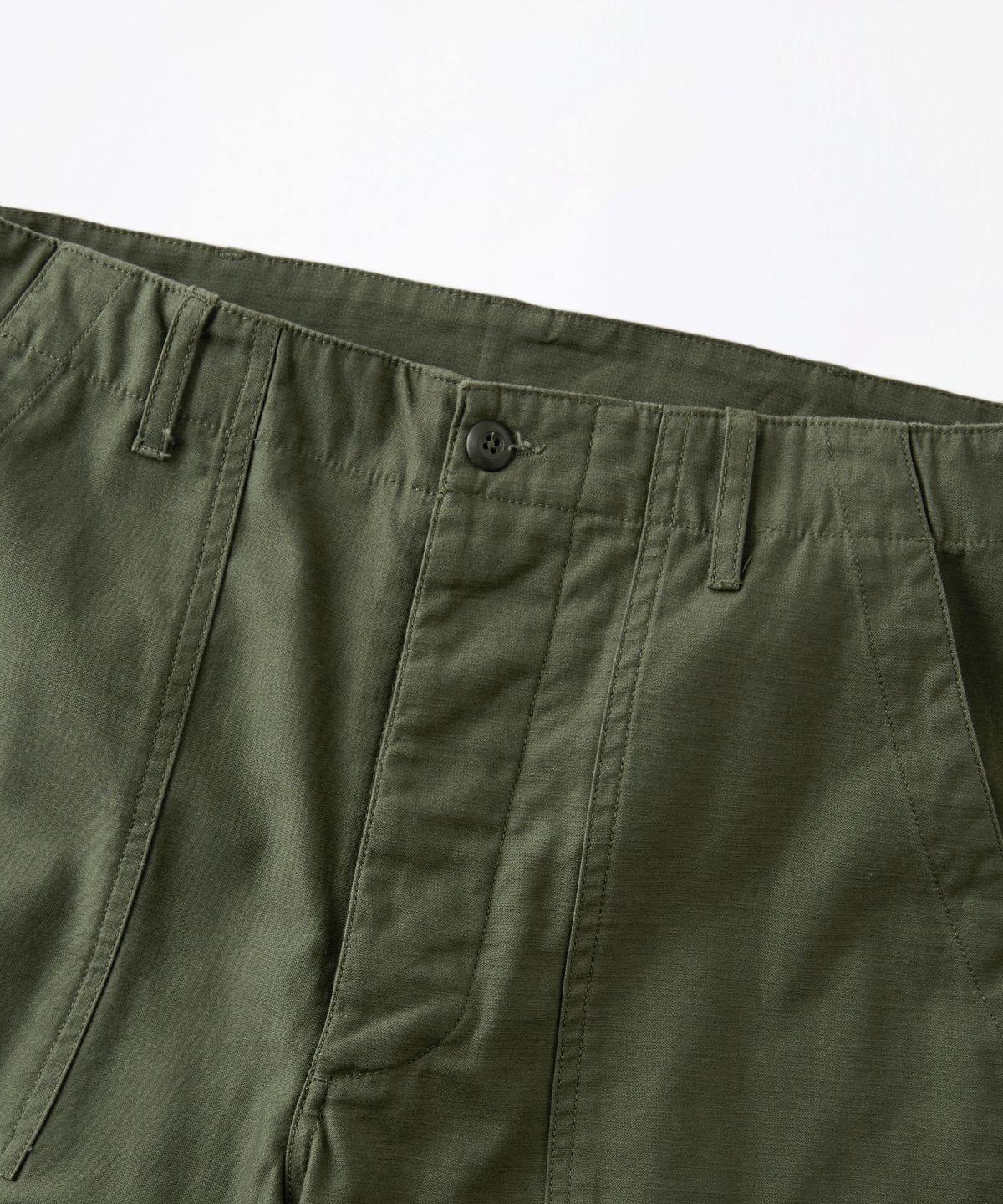 아웃스탠딩(OUTSTANDING) BACK SATIN FATIGUE PANTS (STRAIGHT FIT)_OLIVE GREEN