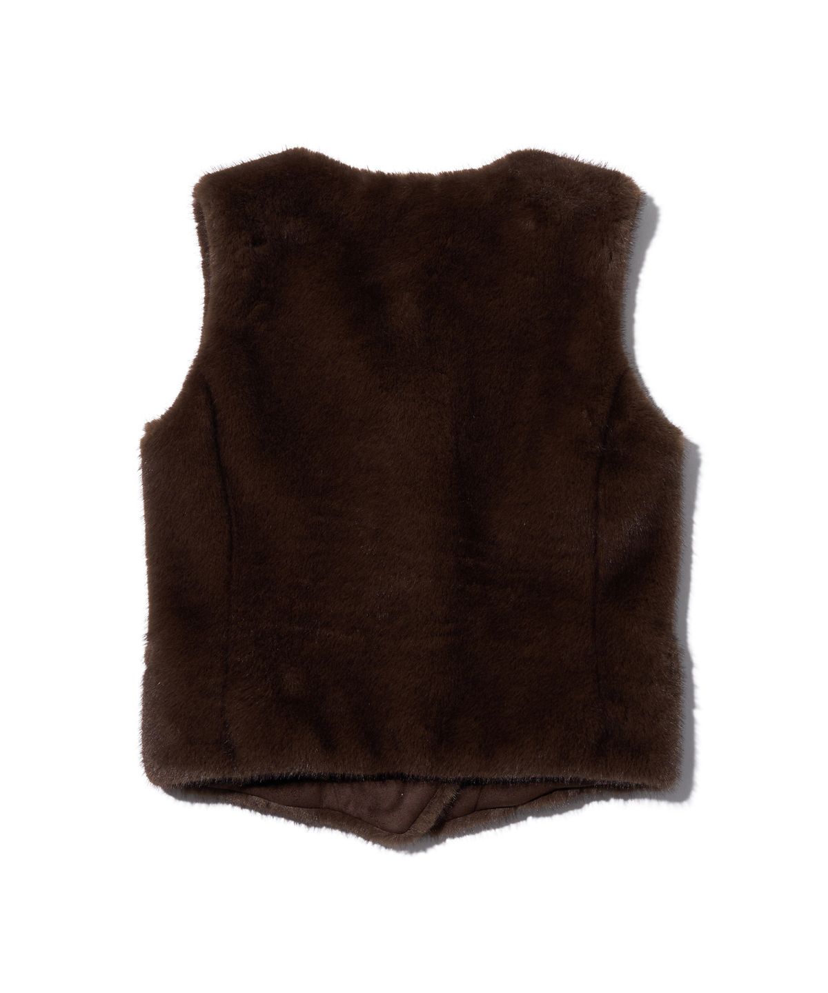유희(YOUHEE) STAR FUR VEST BROWN