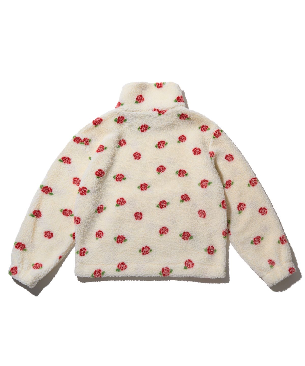 유희(YOUHEE) ROSE PATTERN FLEECE ANORAK IVORY