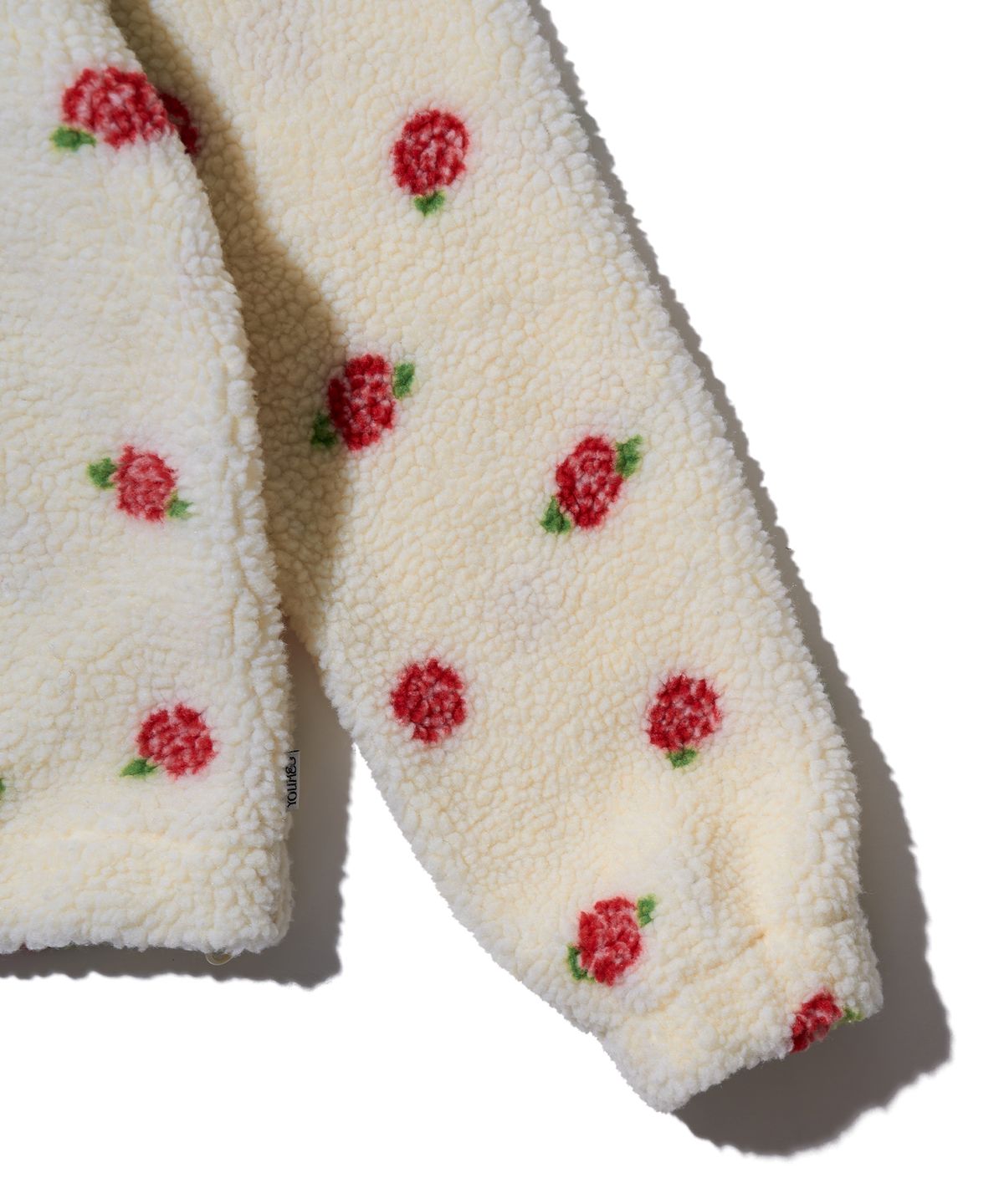 유희(YOUHEE) ROSE PATTERN FLEECE ANORAK IVORY