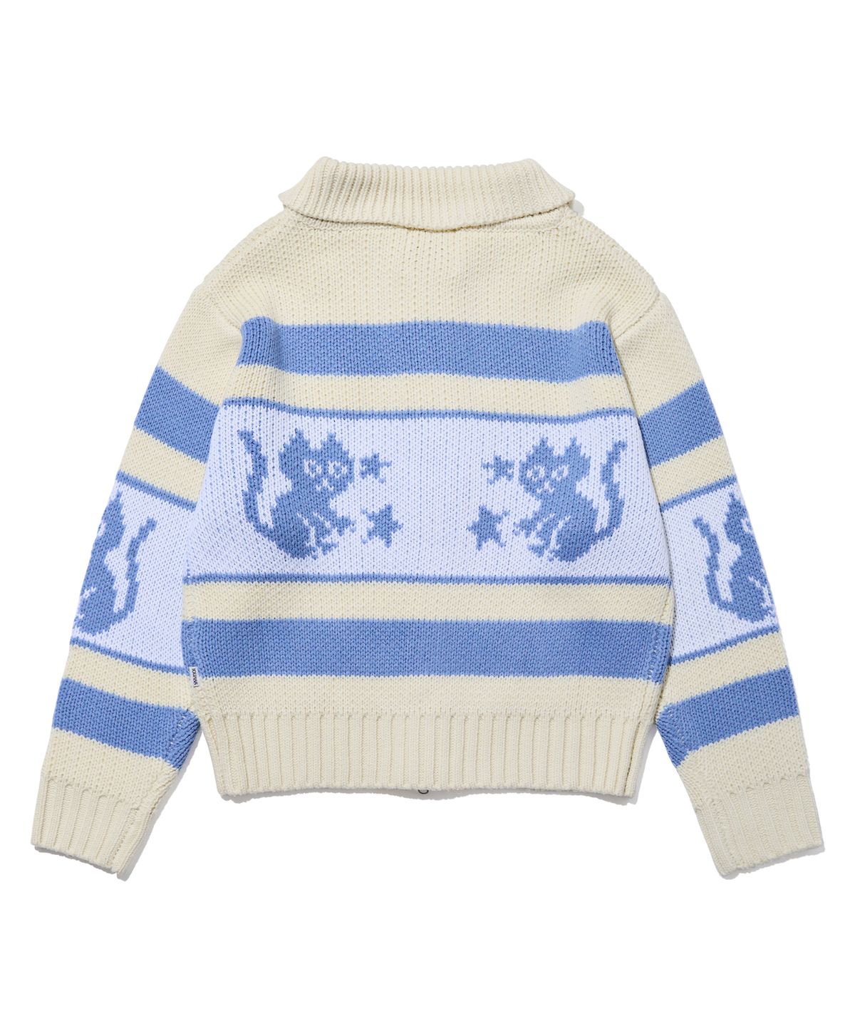 유희(YOUHEE) STAR CAT COWICHAN CARDIGAN IVORY