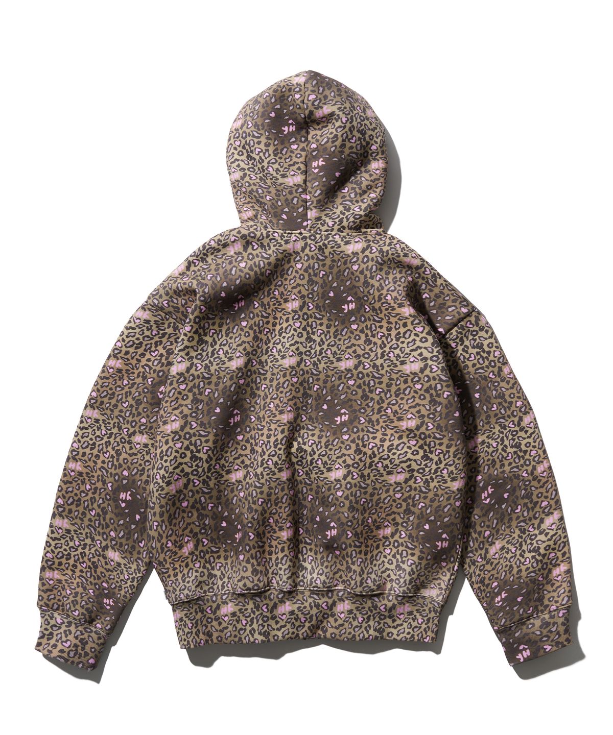 유희(YOUHEE) LEOPARD HOOD ZIP-UP BROWN