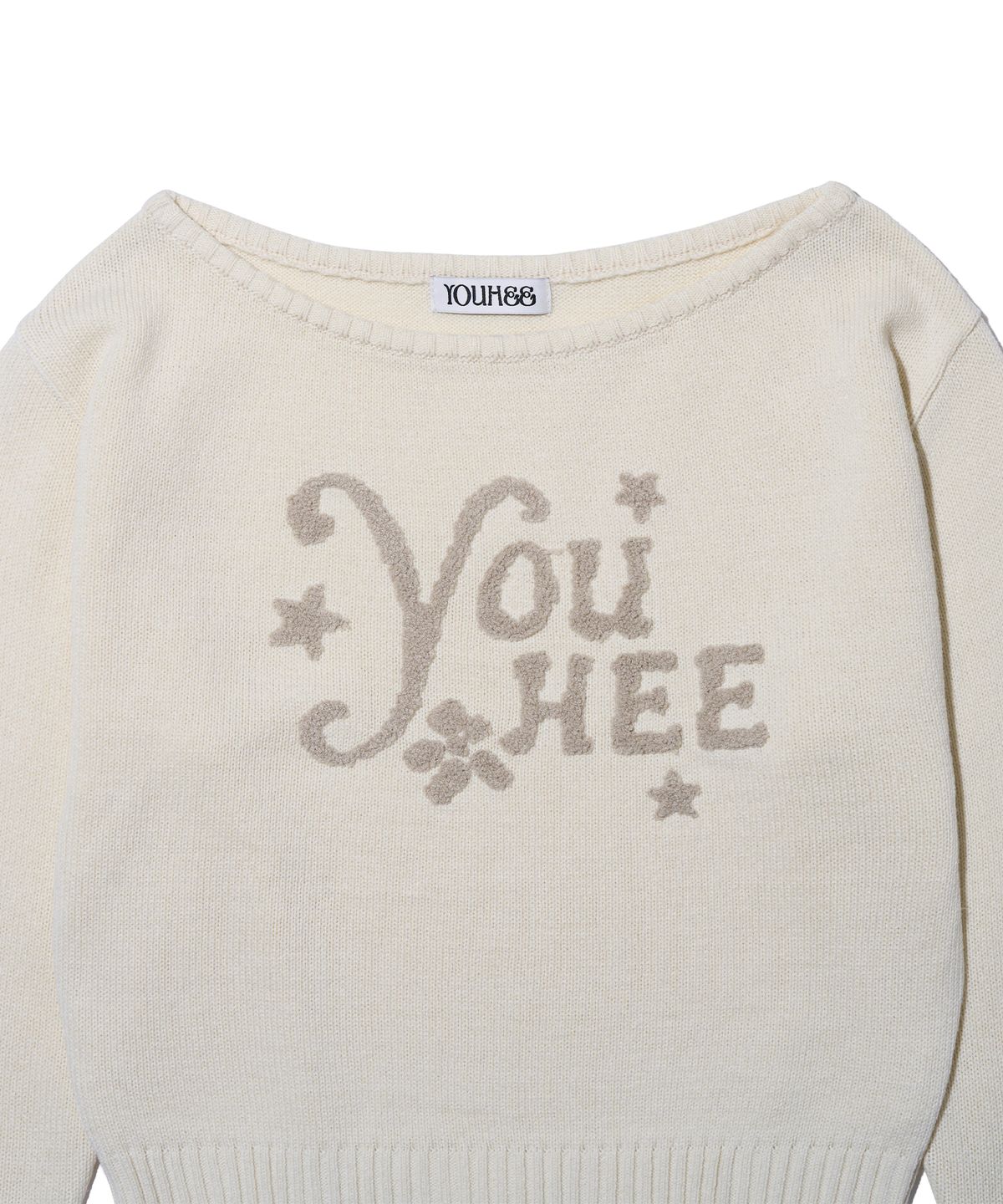 유희(YOUHEE) YOUHEE OFF-SHOULDER KNIT IVORY