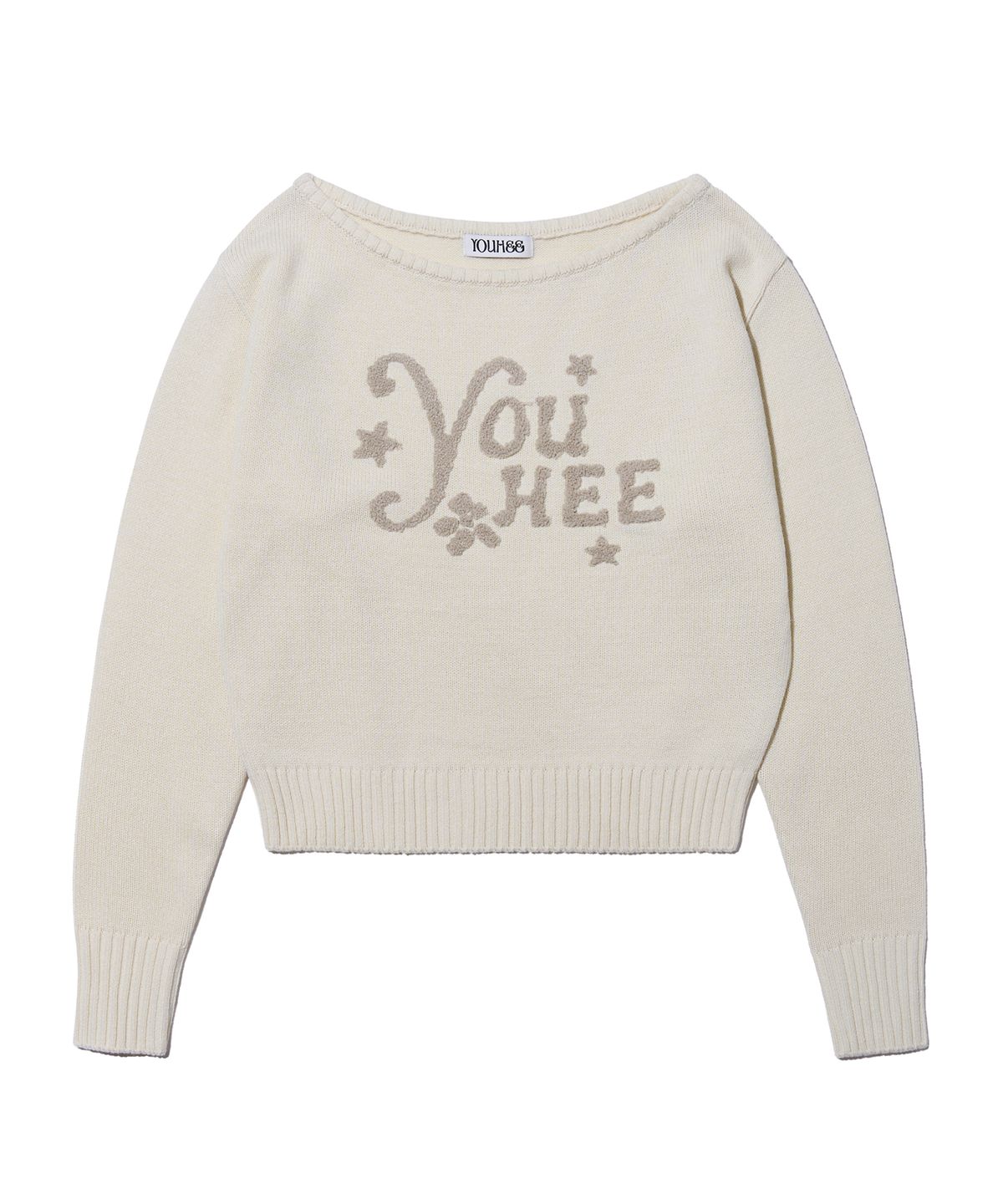 유희(YOUHEE) YOUHEE OFF-SHOULDER KNIT IVORY