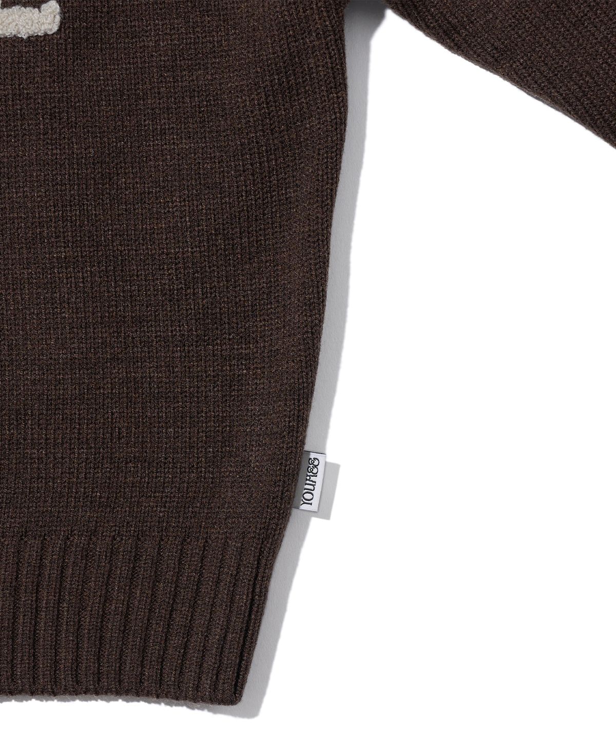 유희(YOUHEE) YOUHEE OFF-SHOULDER KNIT BROWN