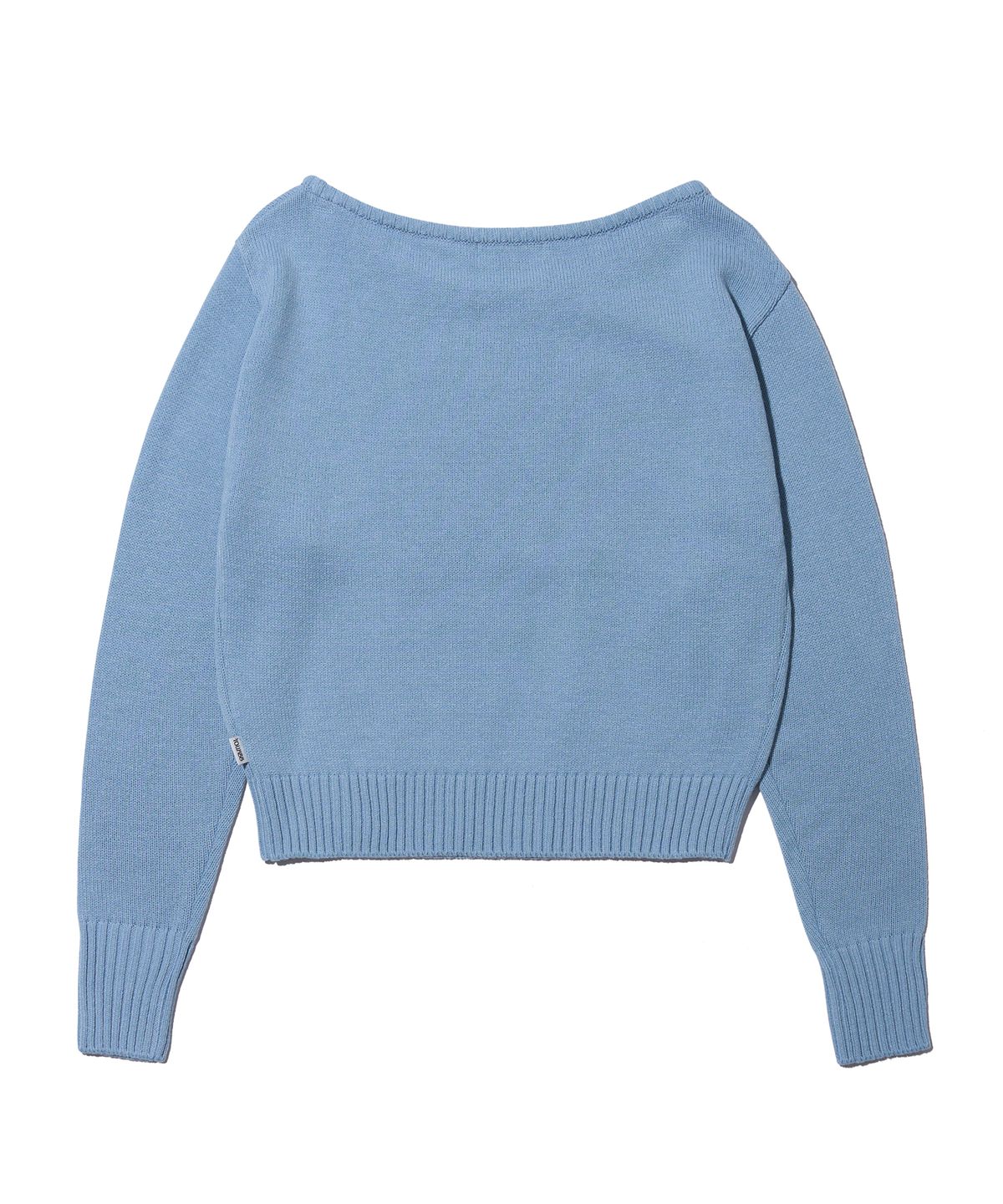유희(YOUHEE) YOUHEE OFF-SHOULDER KNIT LIGHT BLUE