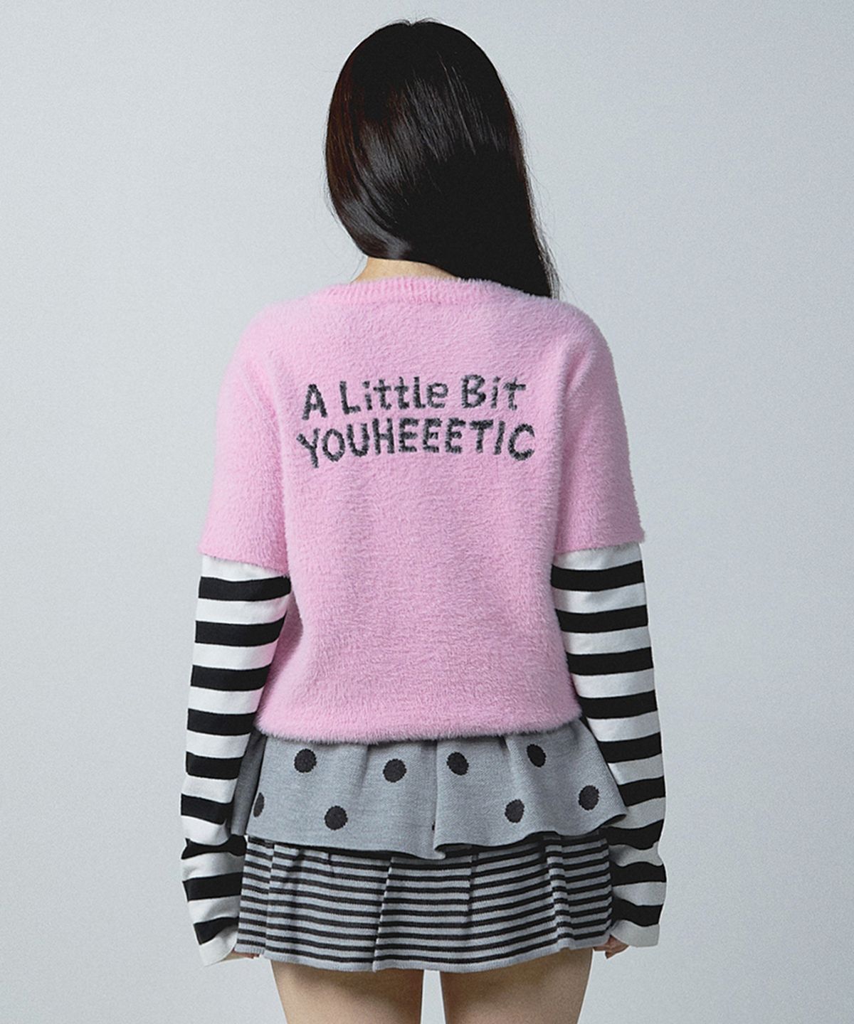 유희(YOUHEE) YOUHEETIC LAYERED KNIT PINK