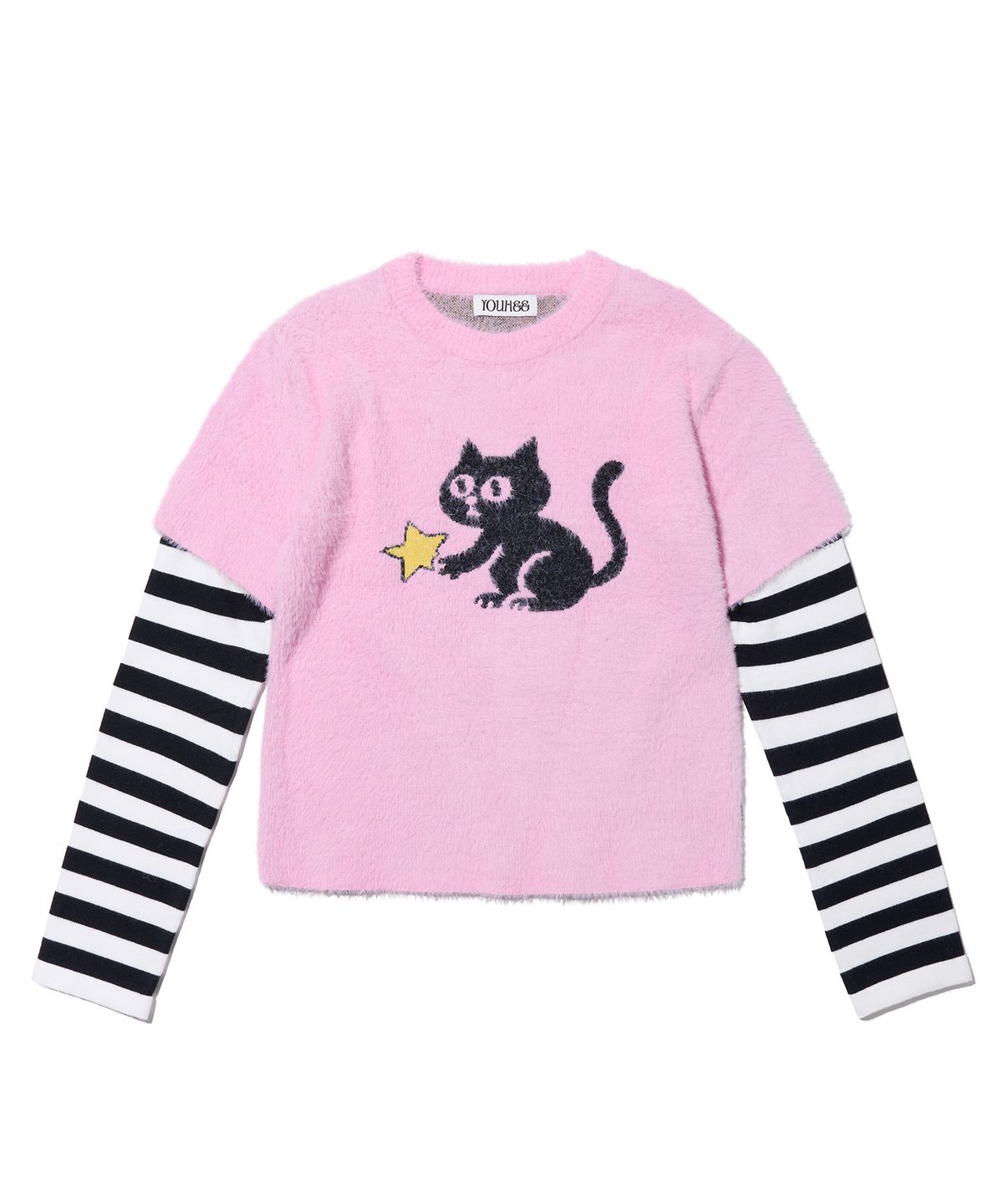 유희(YOUHEE) YOUHEETIC LAYERED KNIT PINK