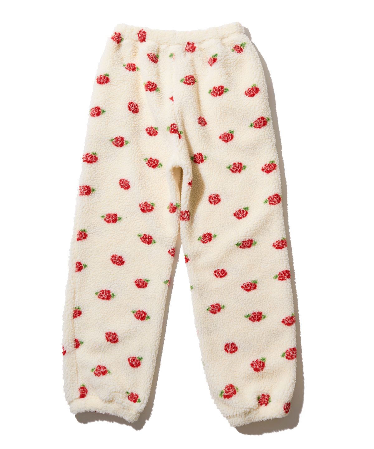 유희(YOUHEE) ROSE PATTERN FLEECE PANTS IVORY