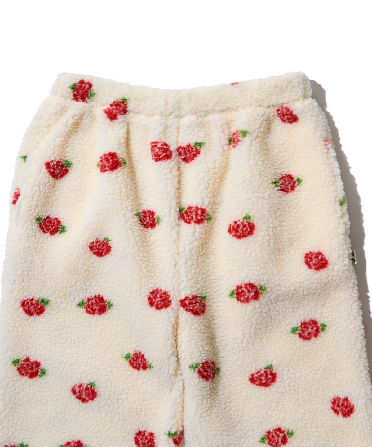 유희(YOUHEE) ROSE PATTERN FLEECE PANTS IVORY