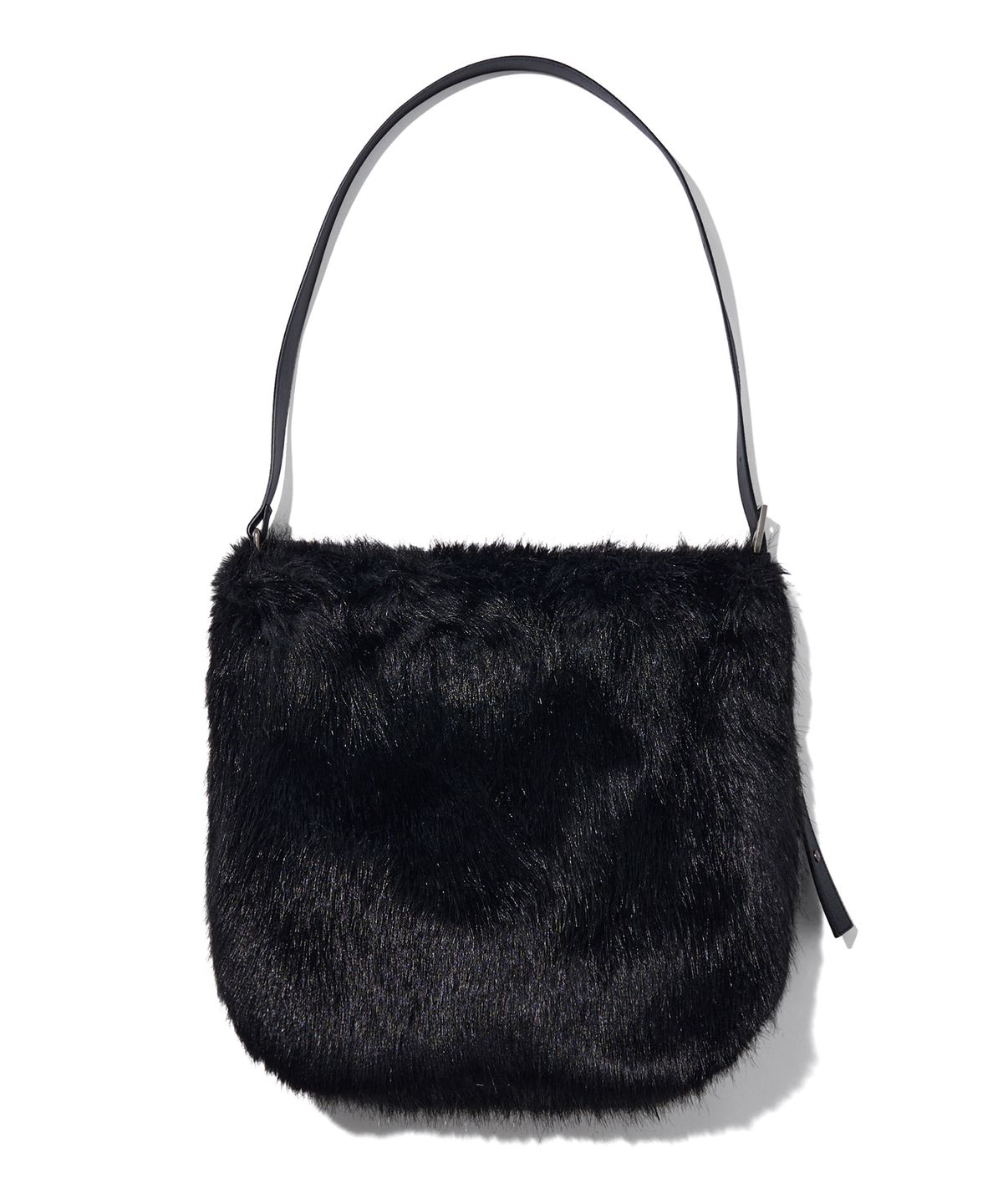 유희(YOUHEE) FLUFFY FUR BIG BAG BLACK