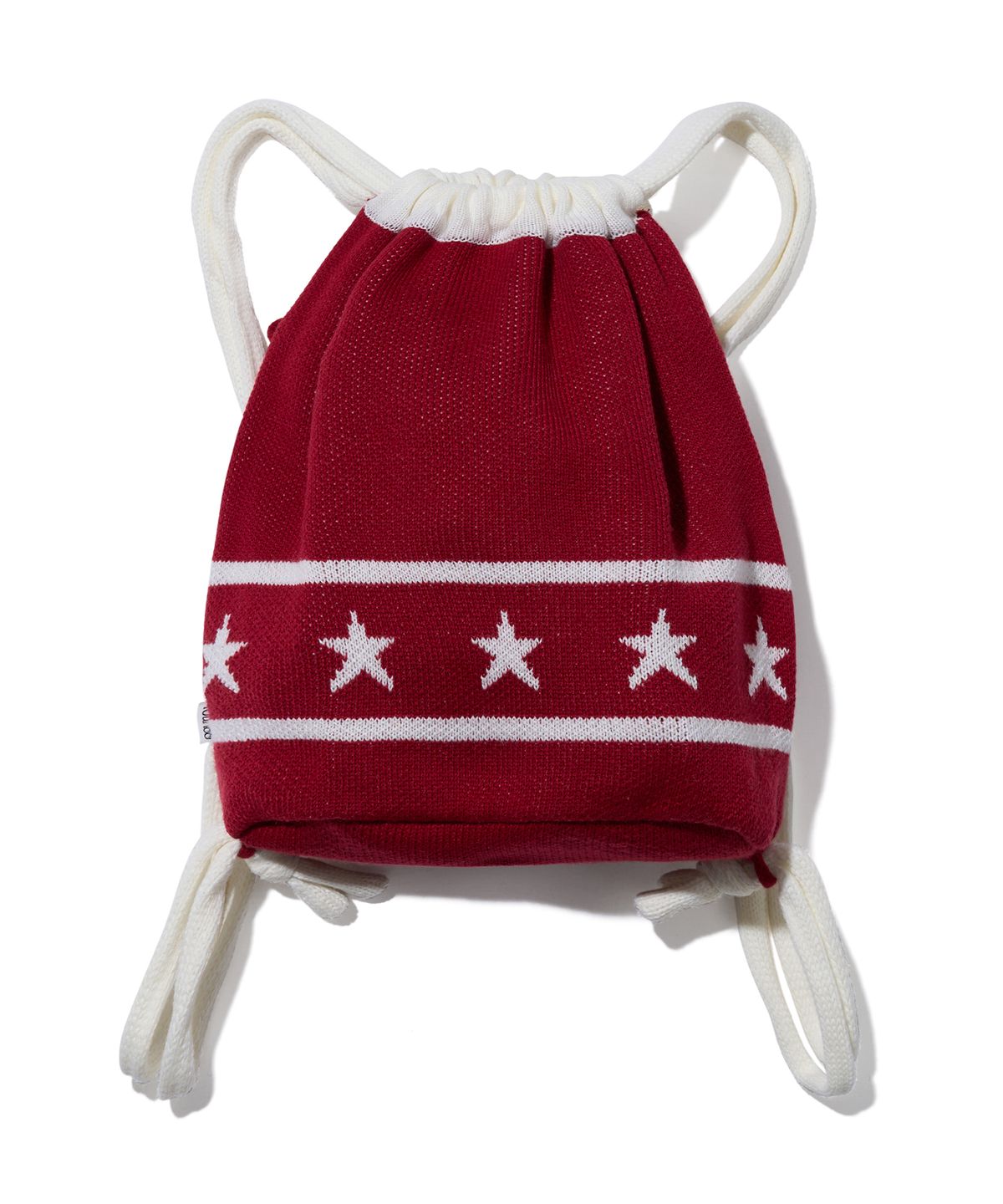 유희(YOUHEE) STAR KNIT STRING BAG RED
