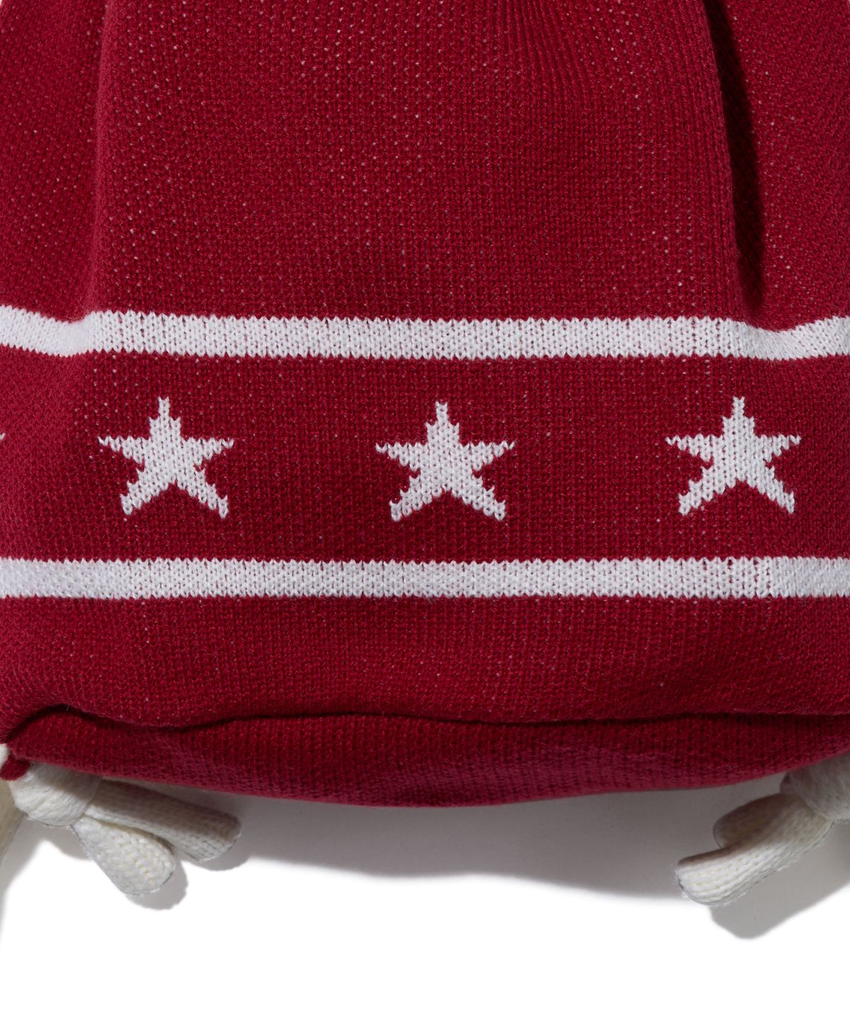 유희(YOUHEE) STAR KNIT STRING BAG RED
