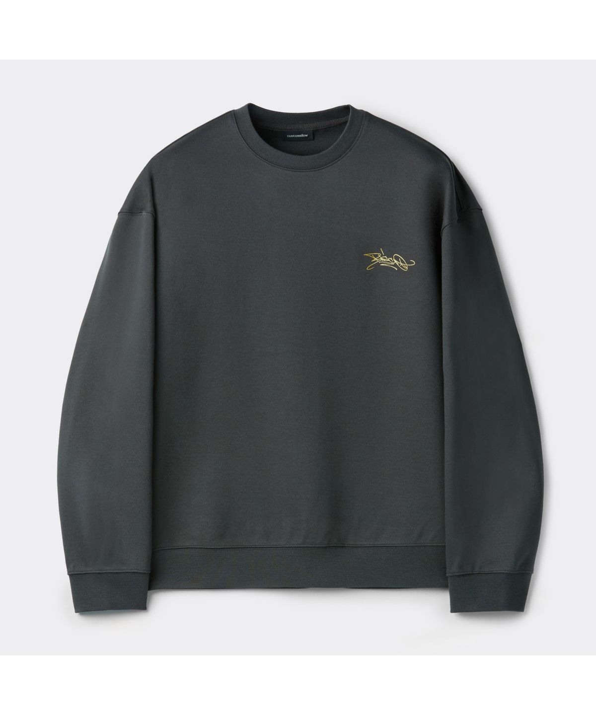 커스텀멜로우(CUSTOMELLOW) [BISCO SMITH] Grey Graphic Sweatshirt CWTAW25917GYX
