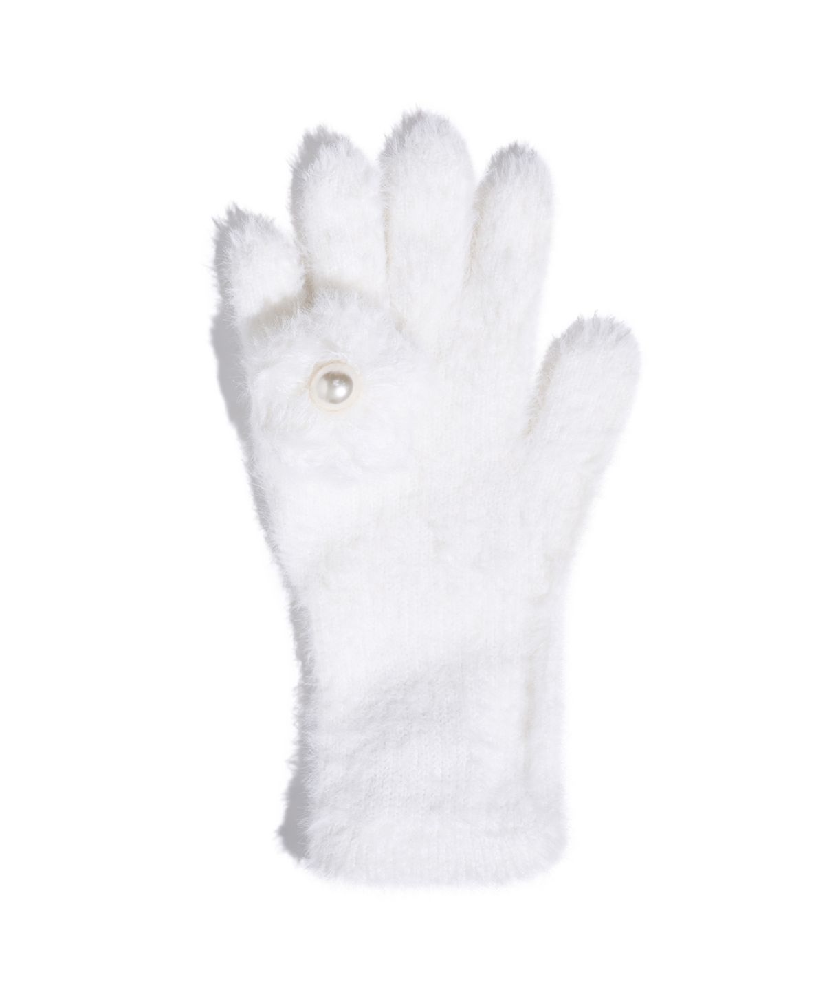 유희(YOUHEE) CORSAGE KNIT GLOVES IVORY