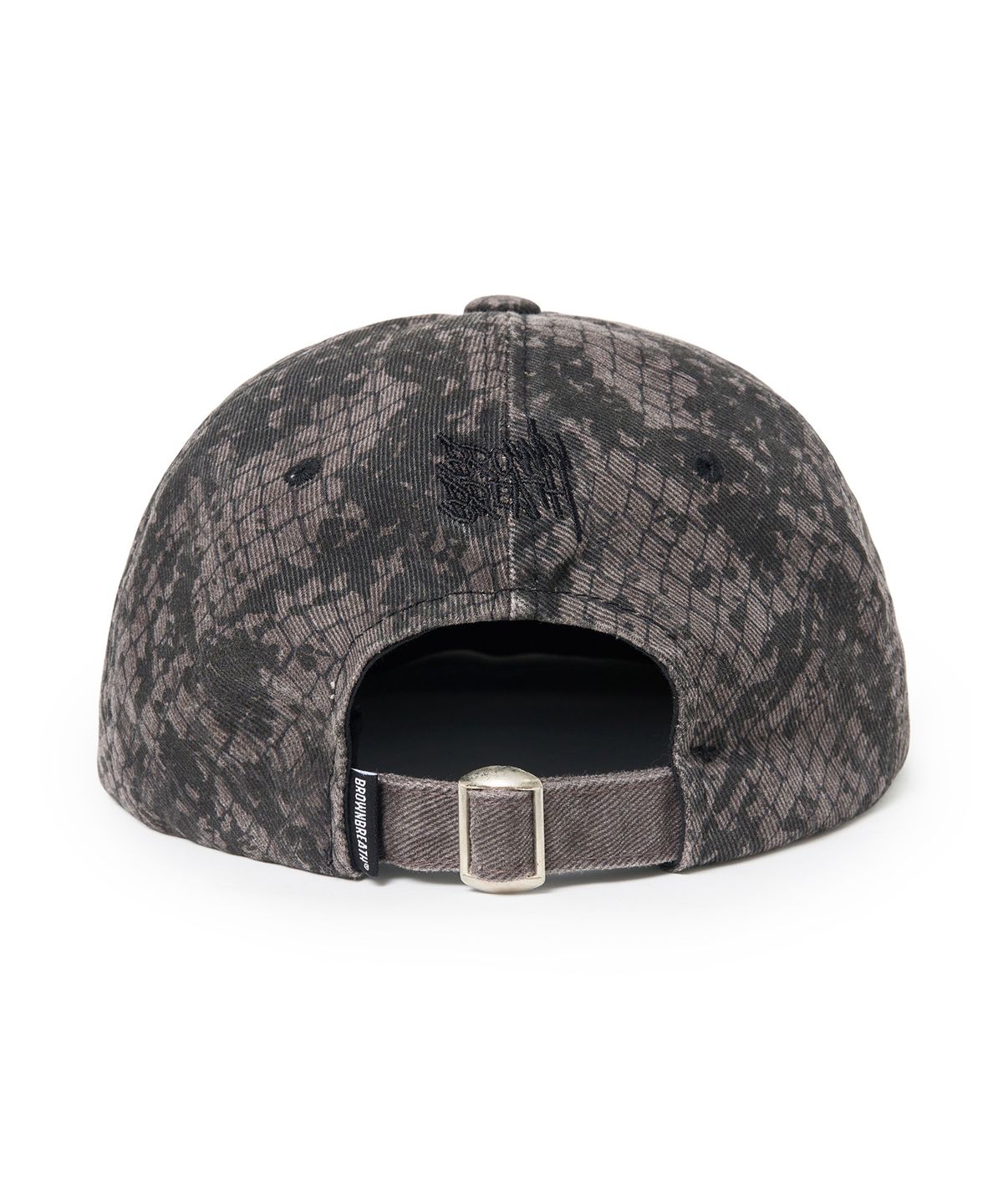 브라운브레스(BROWNBREATH) SNAKE PATTERN SQUARE VISOR CAP - BLACK