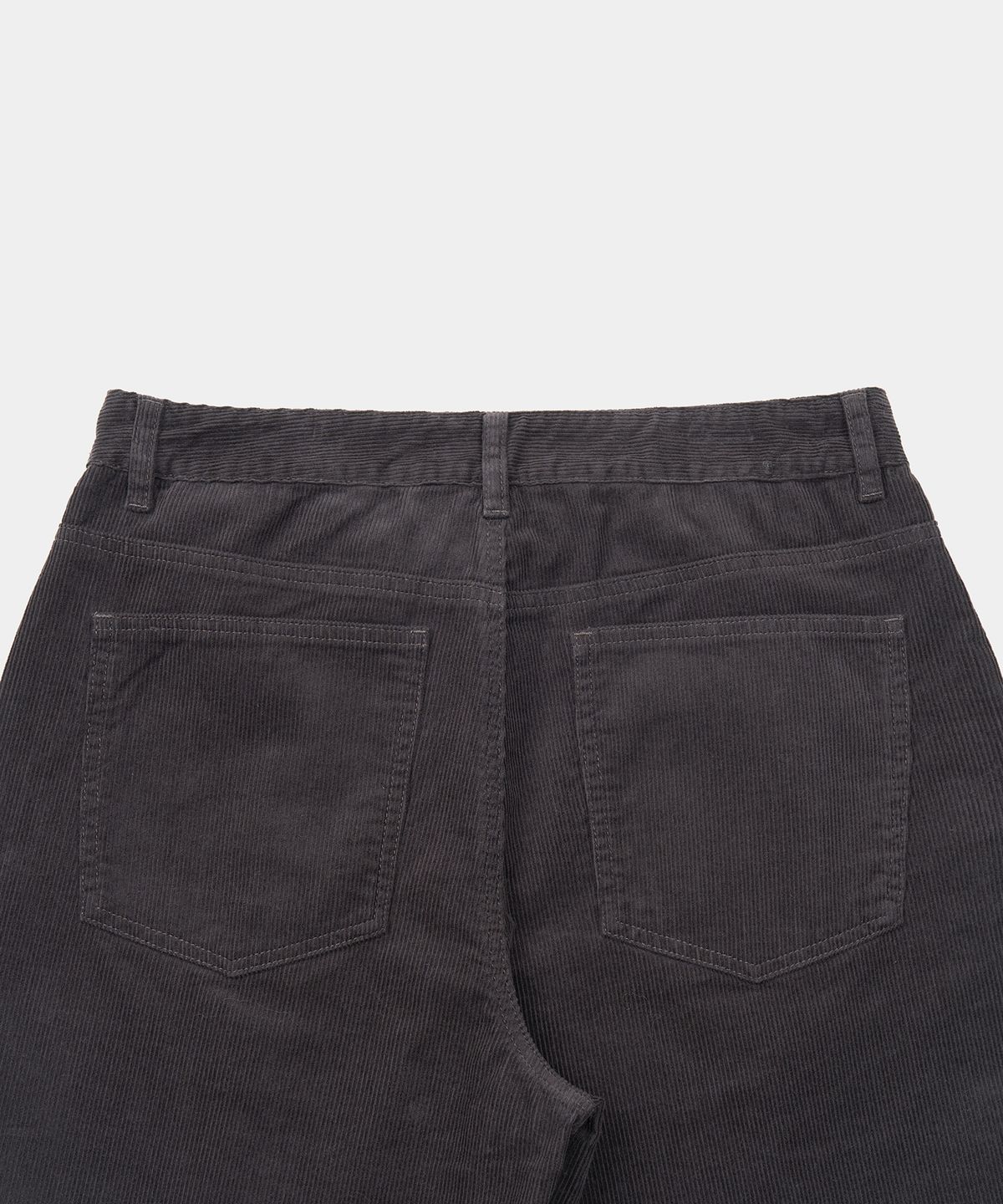 엑스컨테이너(EXCONTAINER) 원턱 와이드 코듀로이 팬츠 (CHARCOAL)