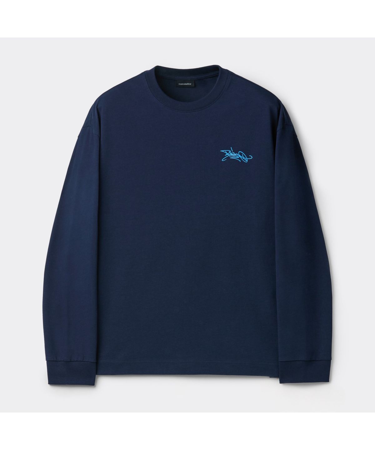 커스텀멜로우(CUSTOMELLOW) [BISCO SMITH] Navy Graphic T-shirt CWTAW25916NYX