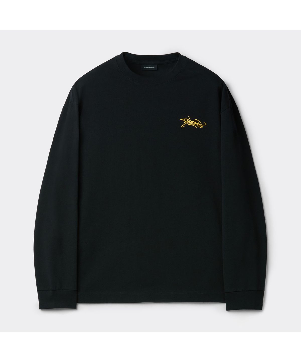 커스텀멜로우(CUSTOMELLOW) [BISCO SMITH] Black Graphic T-shirt CWTAW25914BKX