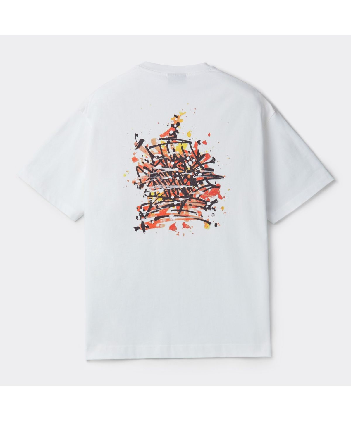 커스텀멜로우(CUSTOMELLOW) [BISCO SMITH] White Graphic Half Sleeve T-shirt CWTAW25913WHX