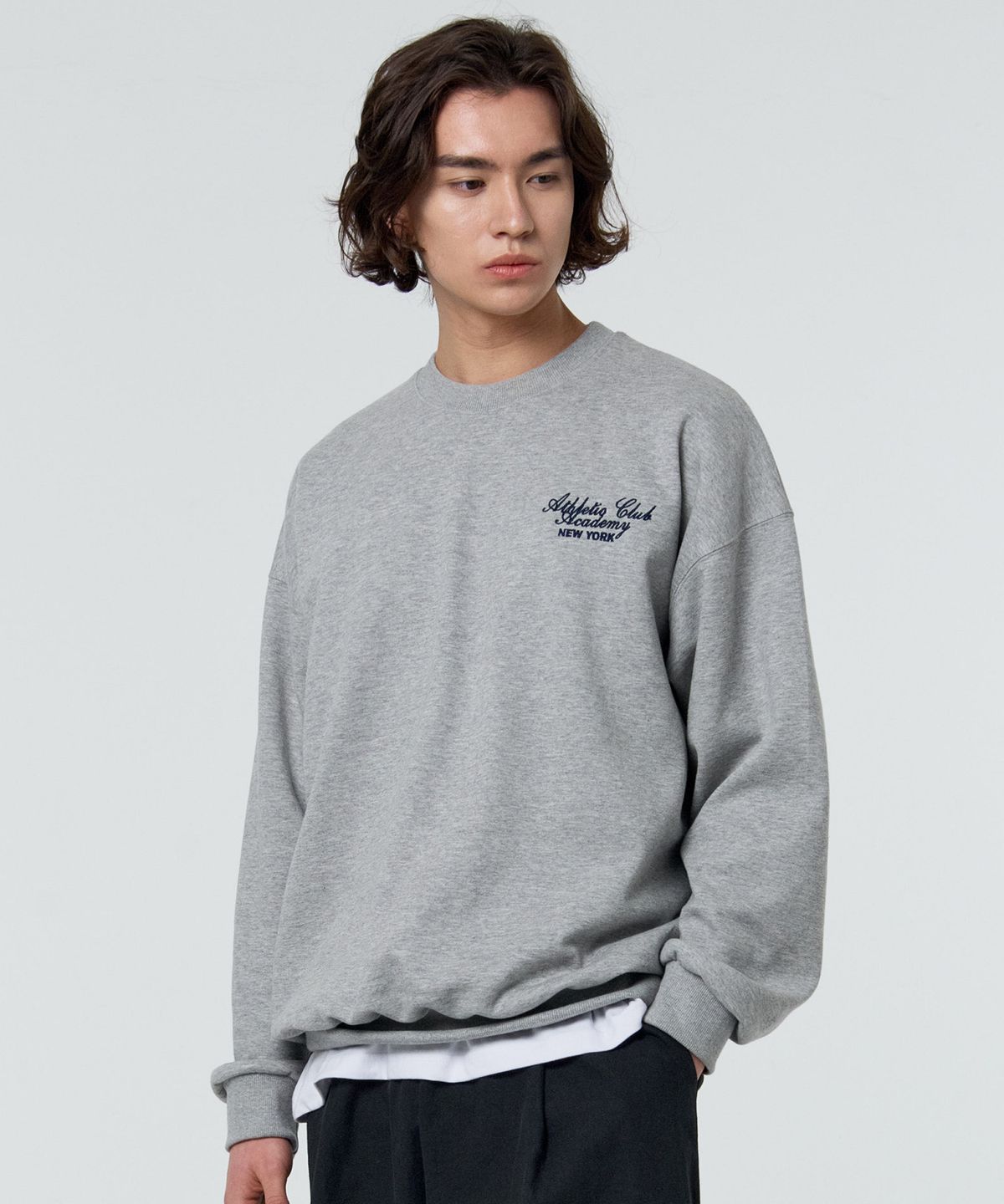 페이퍼보이(PAPERBOY) NYC 아카데미 스웨트셔츠-멜란지