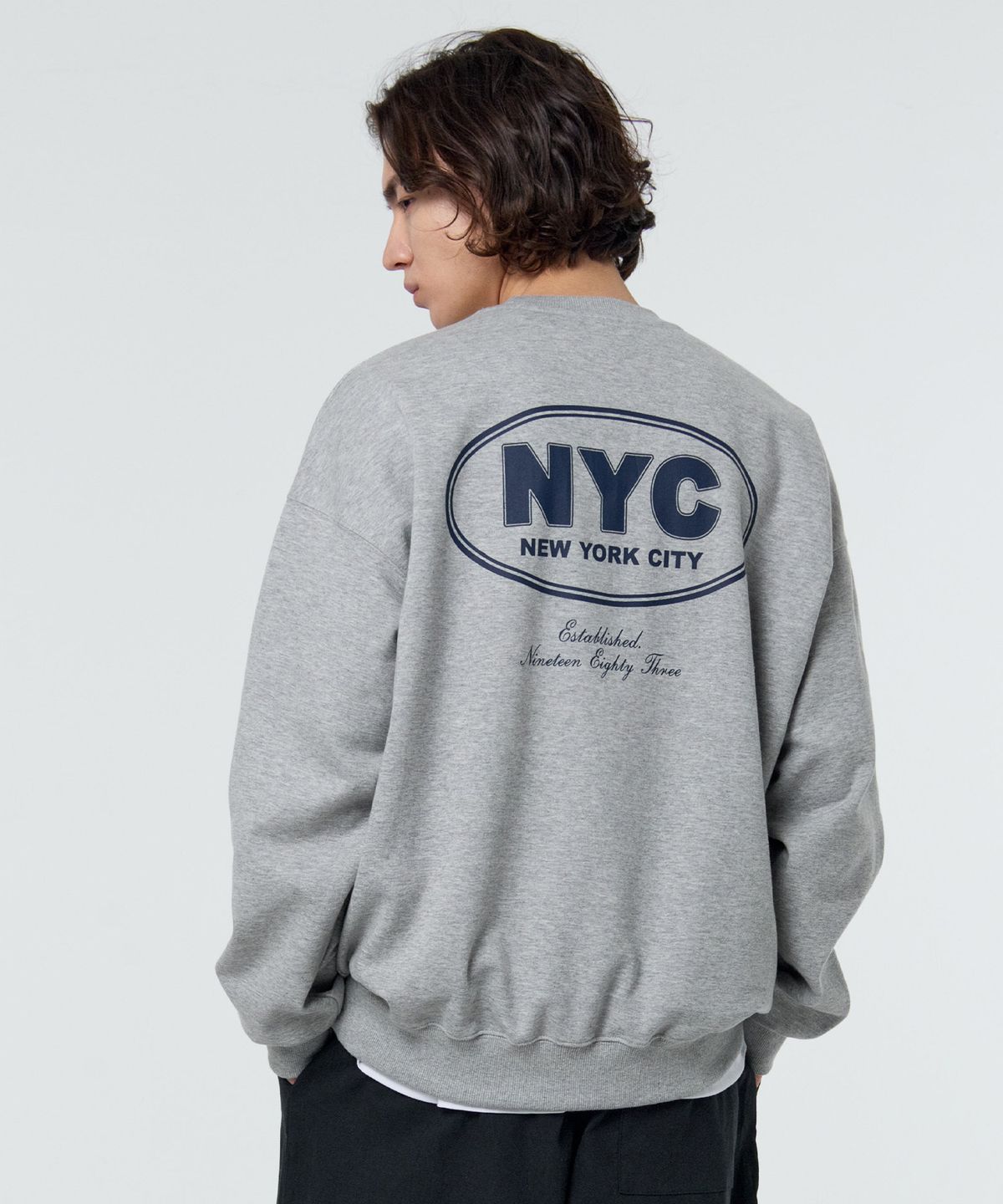 페이퍼보이(PAPERBOY) NYC 아카데미 스웨트셔츠-멜란지