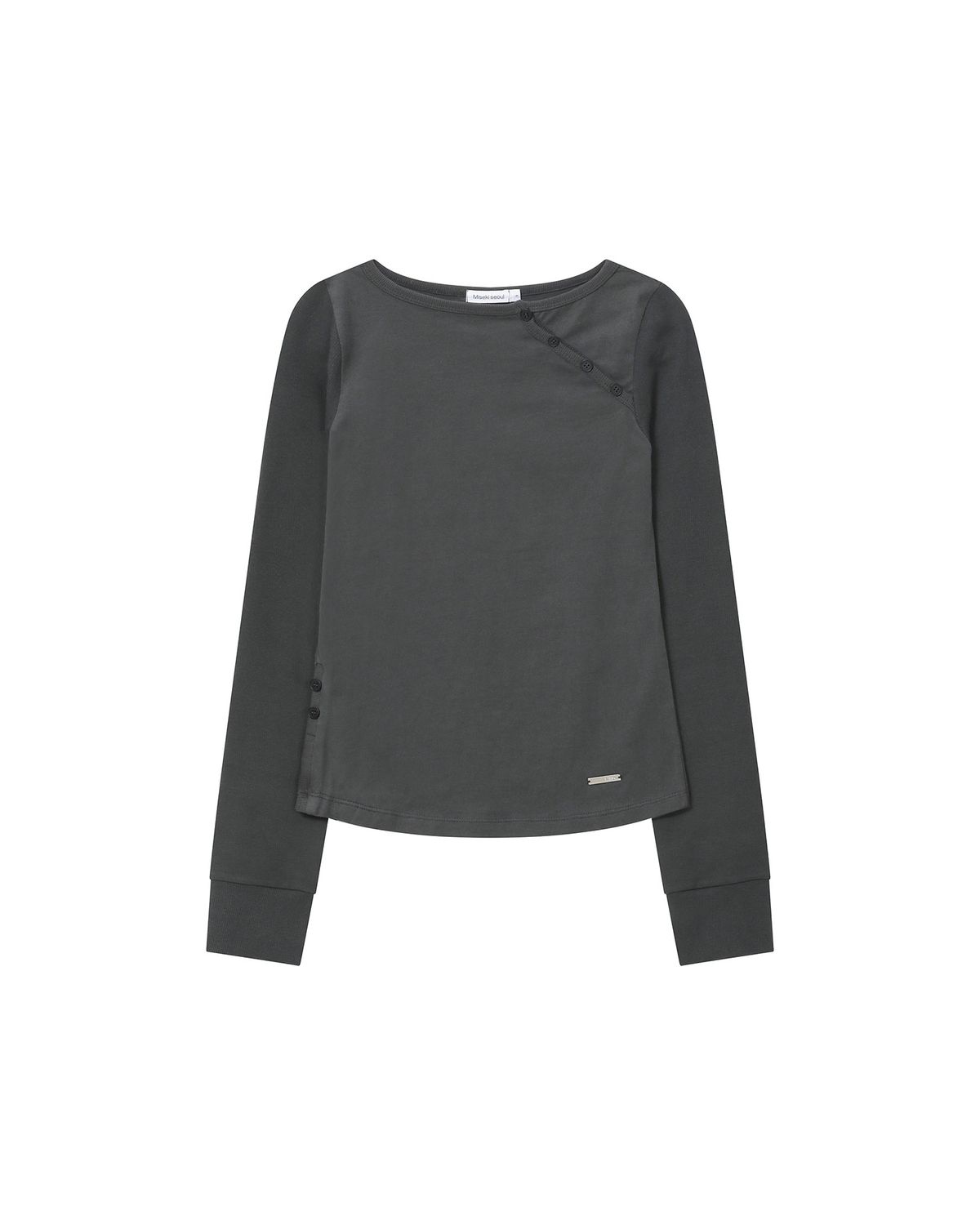 미세키서울(MISEKI SEOUL) Slash button long sleeves CHARCOAL