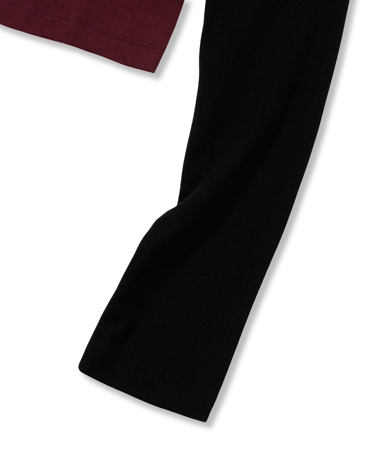 브라운브레스(BROWNBREATH) W ROOTS SLIM LAYERED LONGSLEEVE - BURGUNDY