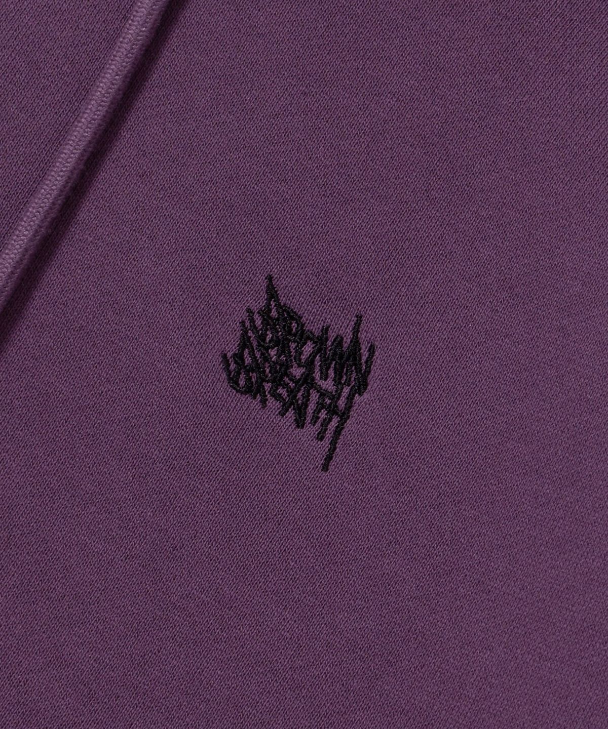 브라운브레스(BROWNBREATH) W LEOPARD TAG CROP HOODIE - PURPLE