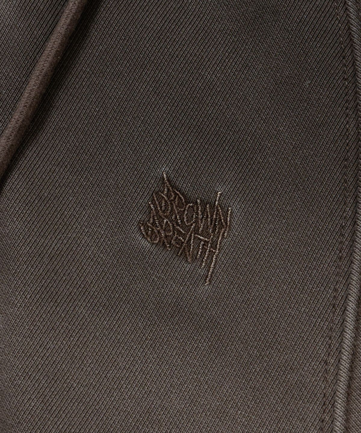 브라운브레스(BROWNBREATH) W BROKEN TAG DIRTY CROP HOOD ZIP UP - BROWN