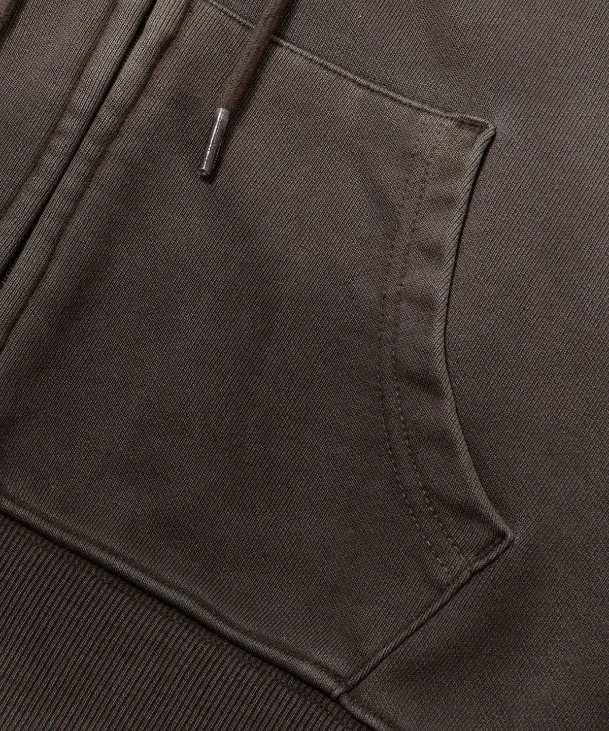 브라운브레스(BROWNBREATH) W BROKEN TAG DIRTY CROP HOOD ZIP UP - BROWN