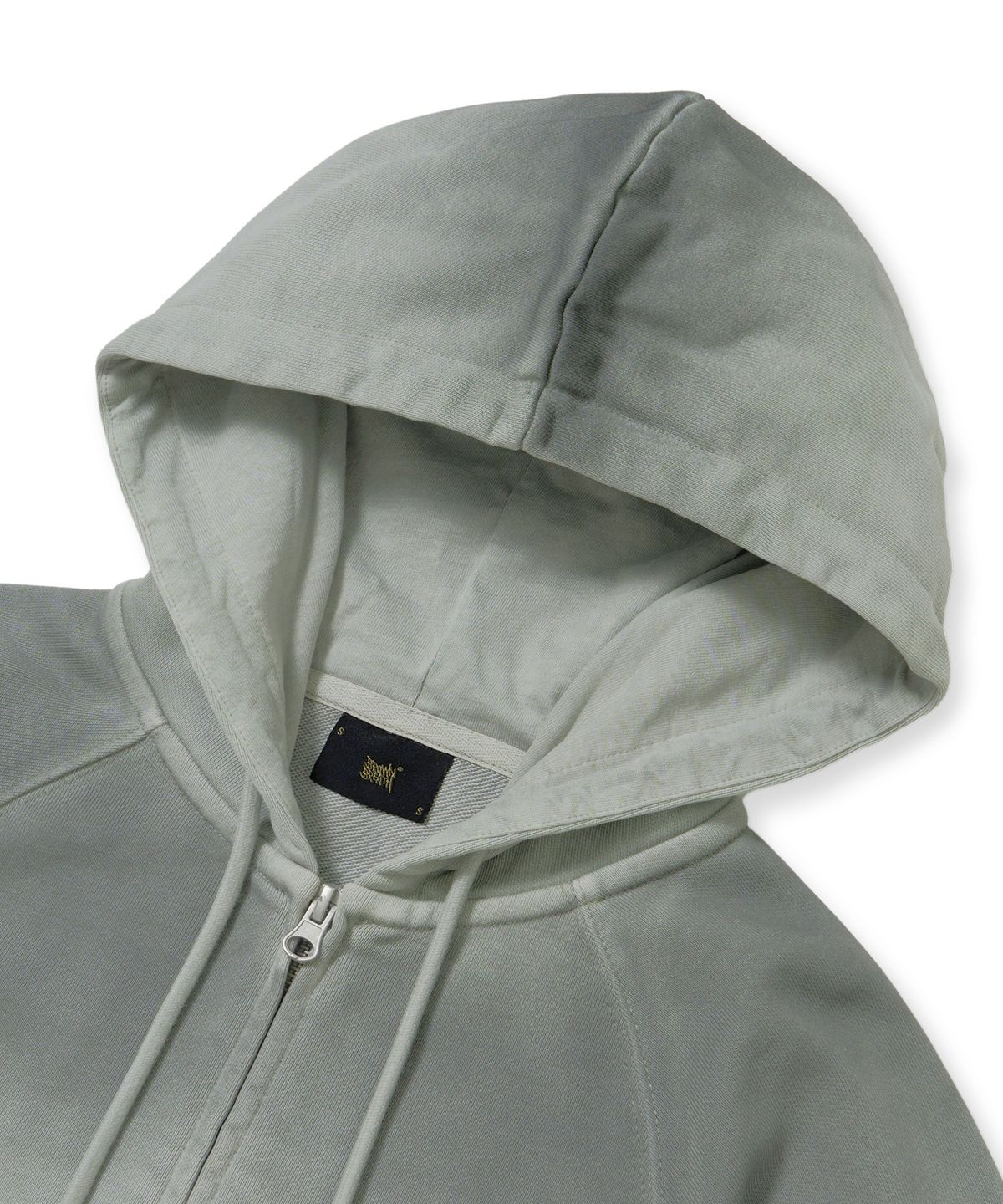 브라운브레스(BROWNBREATH) W BROKEN TAG DIRTY CROP HOOD ZIP UP - GREY