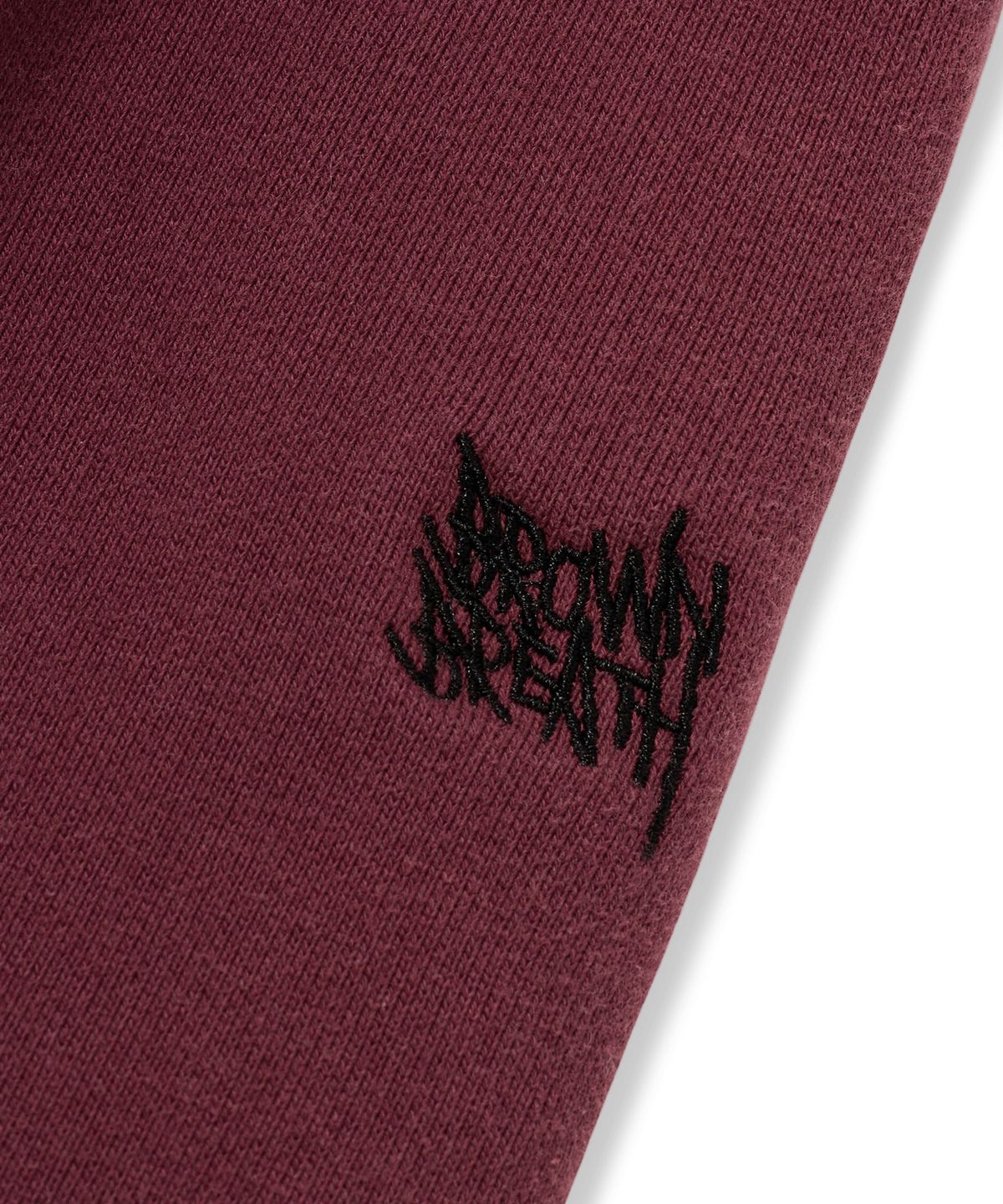 브라운브레스(BROWNBREATH) TAG DIRTY WIDE SWEAT PANTS - BURGUNDY
