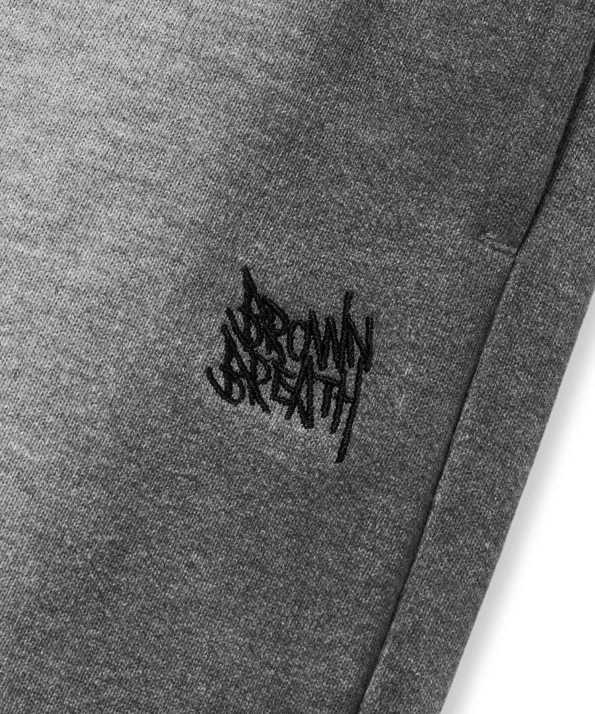 브라운브레스(BROWNBREATH) TAG DIRTY WIDE SWEAT PANTS - MELANGE GREY
