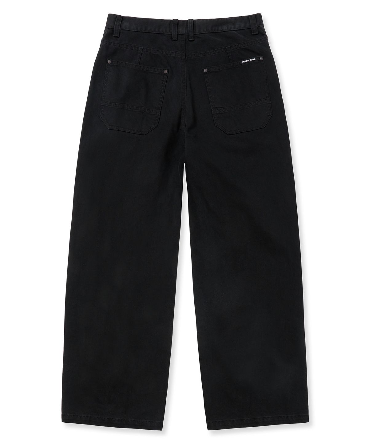 브라운브레스(BROWNBREATH) CURVED DENIM PANTS - BLACK
