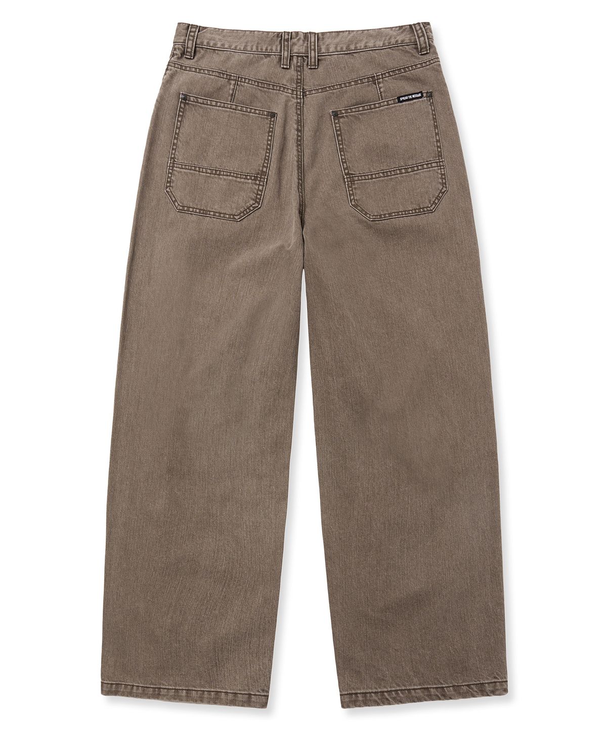 브라운브레스(BROWNBREATH) CURVED DENIM PANTS - BEIGE