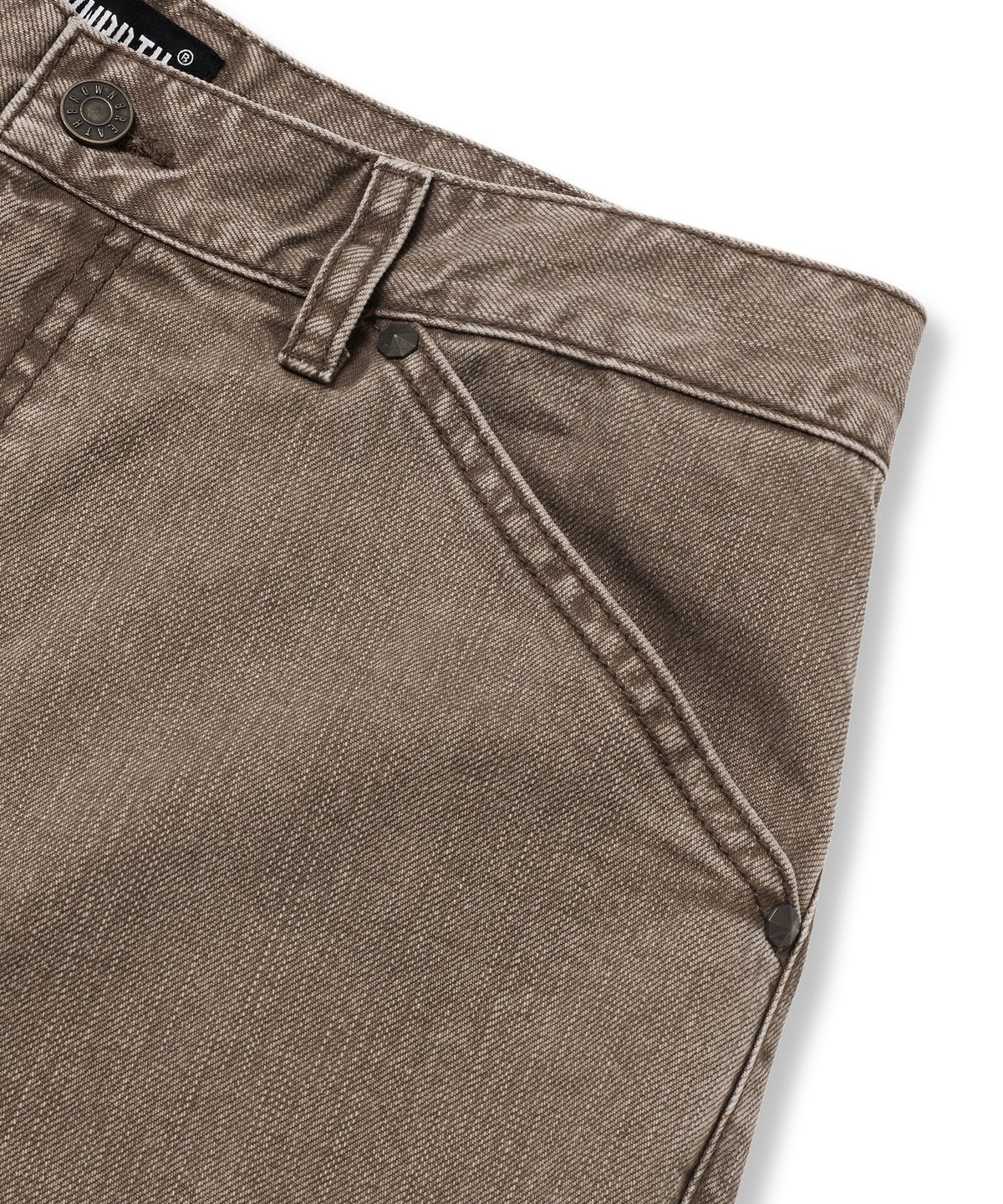 브라운브레스(BROWNBREATH) CURVED DENIM PANTS - BEIGE