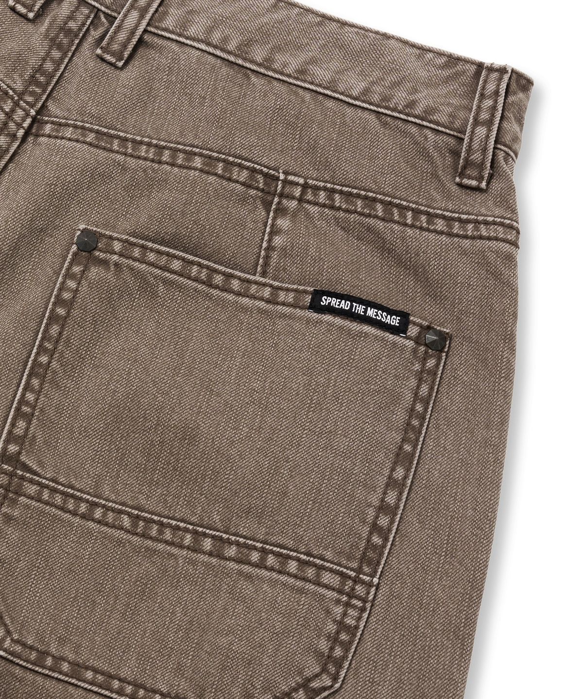 브라운브레스(BROWNBREATH) CURVED DENIM PANTS - BEIGE